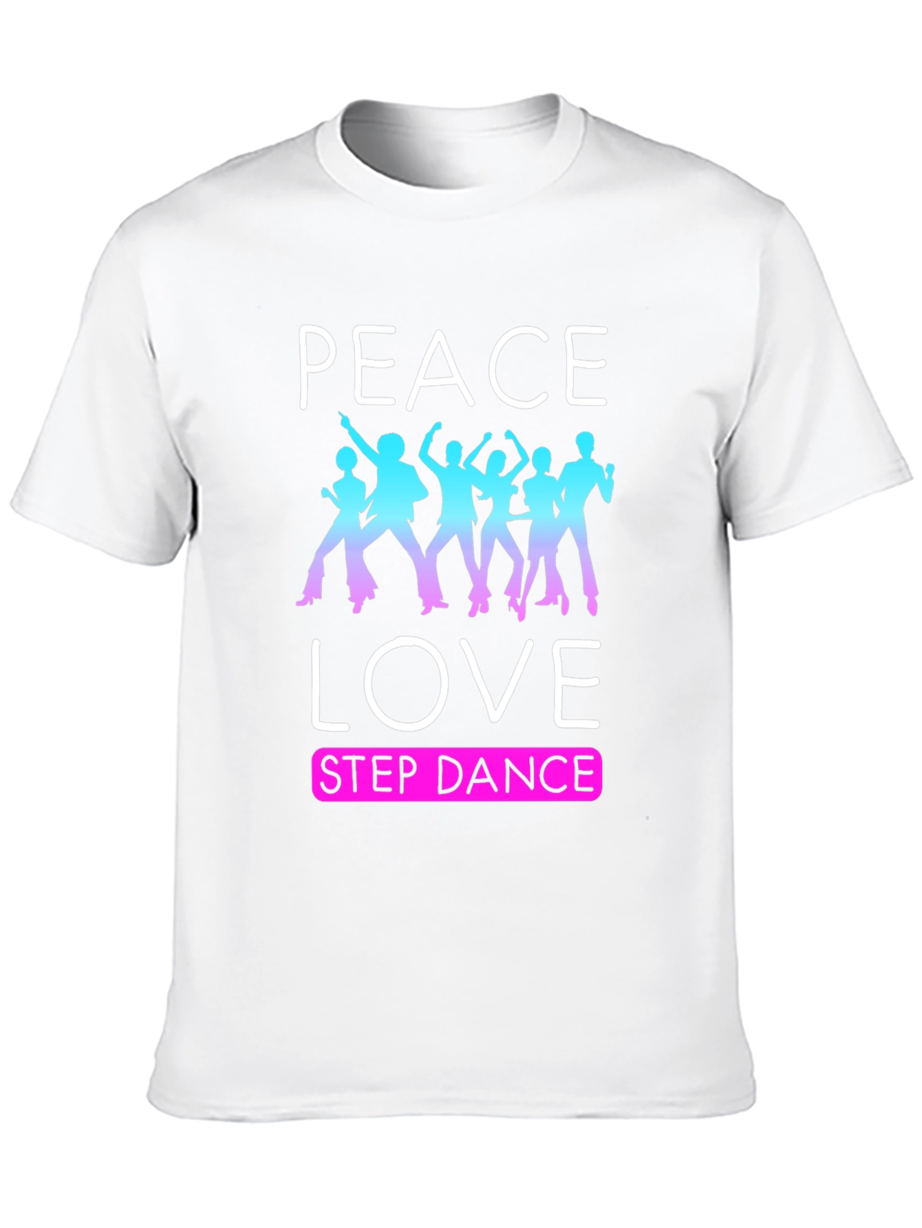 Black Peace Love Step Dance T-Shirt view 10