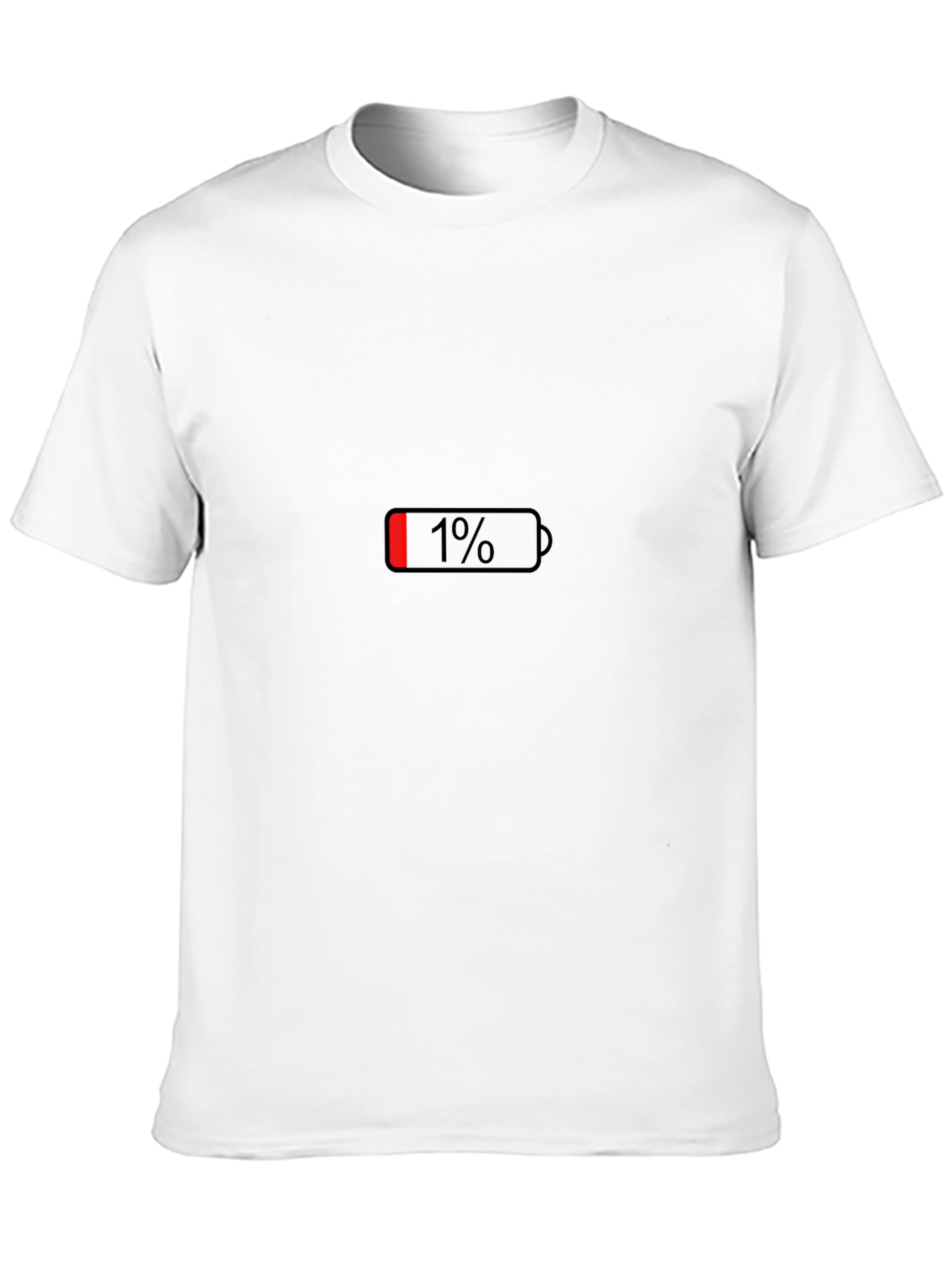 Black 1% Battery T-Shirt - Funny Graphic Tee view 10