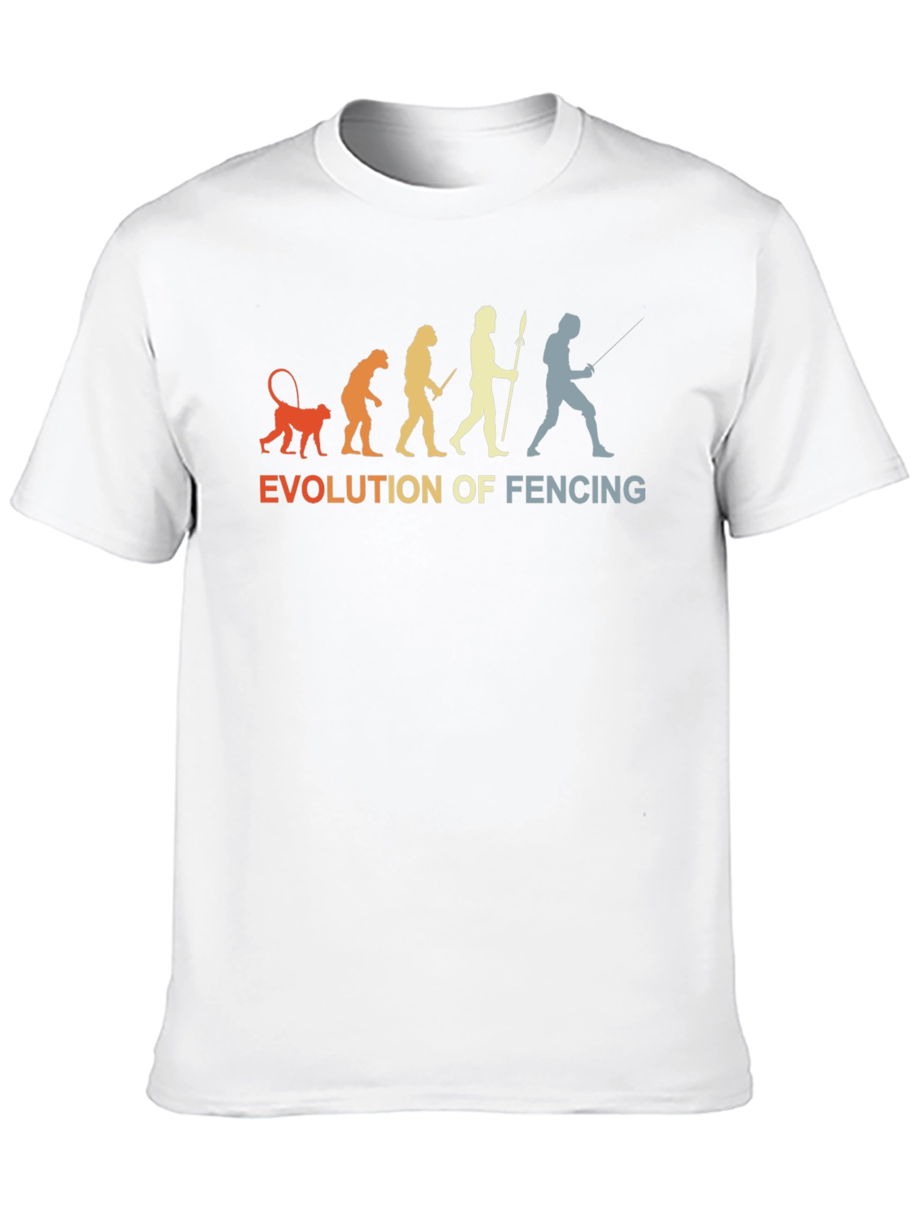 Black Evolution of Fencing Graphic Tee - Black view 10