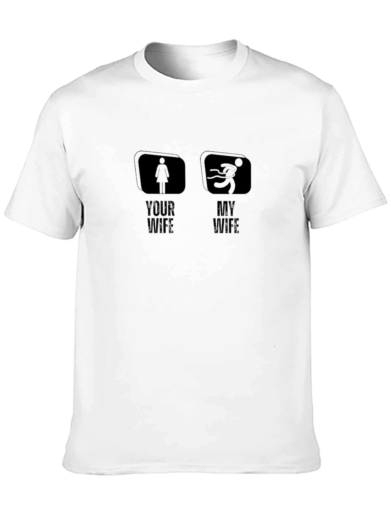 Black Funny Your Wife My Wife Graphic Tee view 10