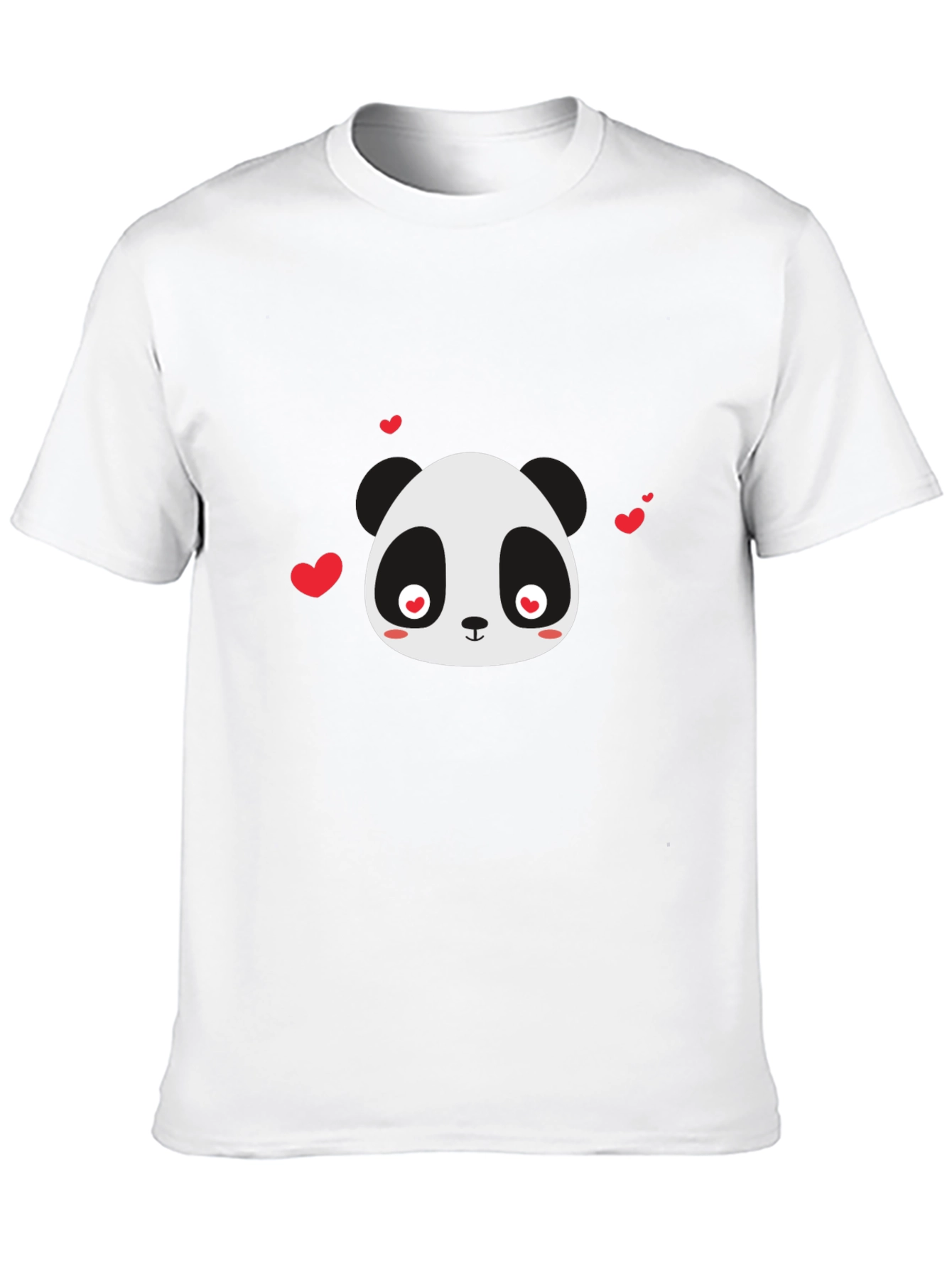 Black Cute Panda Love T-Shirt - Black view 10