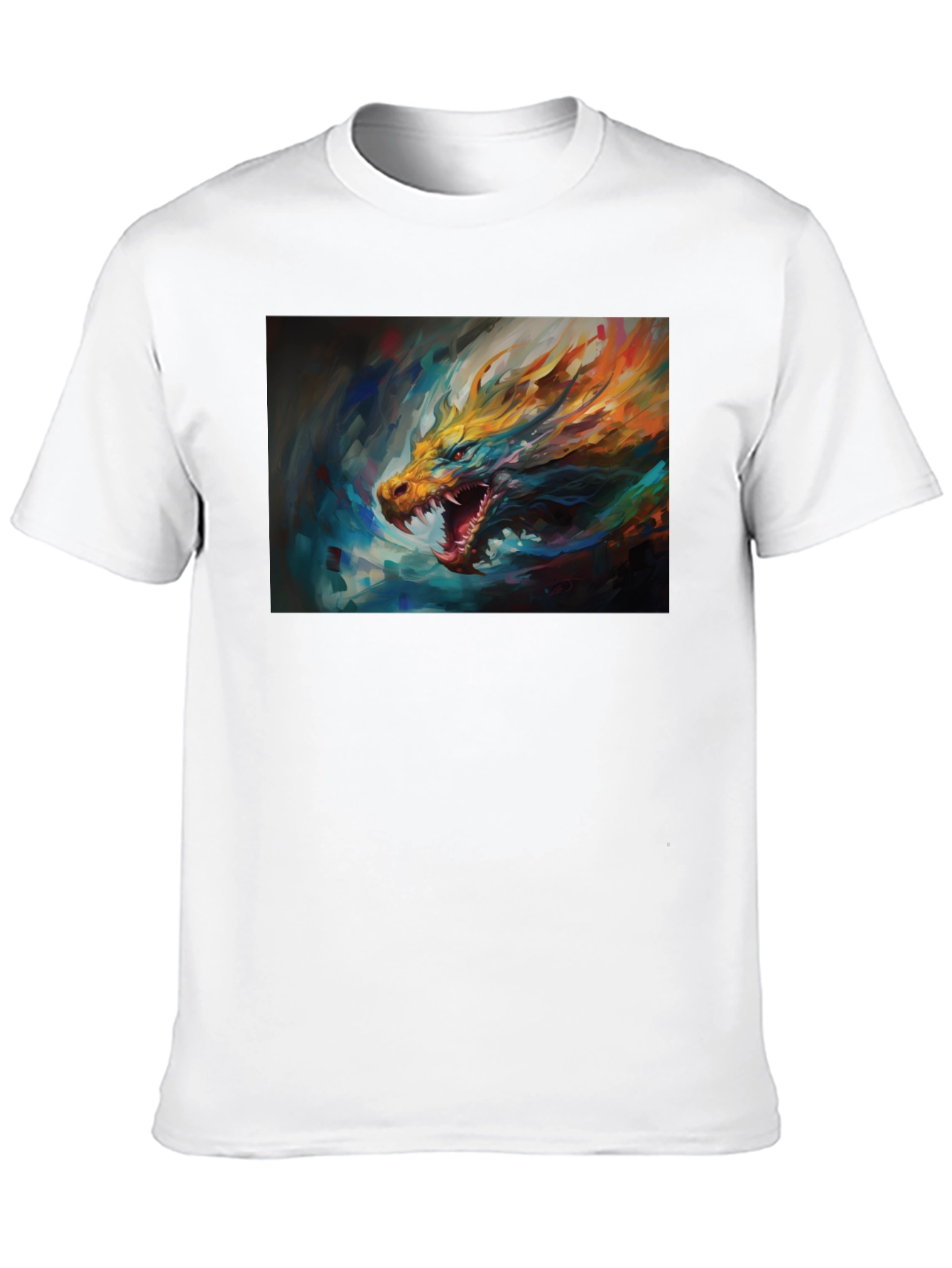 Black Dragon Graphic Tee - Men's Black Short Sleeve T-Shirt view 10