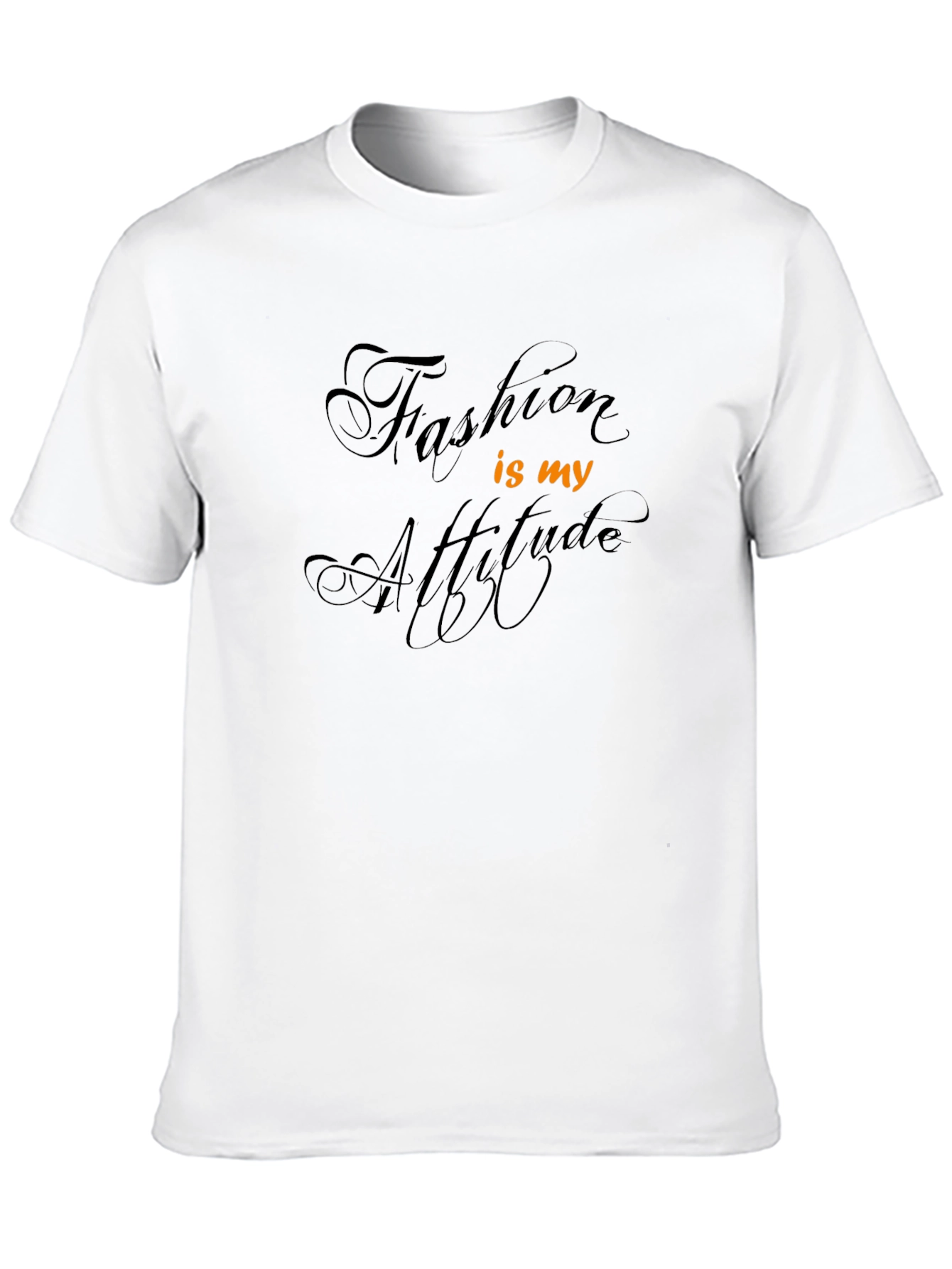 Black Fashion Attitude Graphic Print Black T-Shirt view 10
