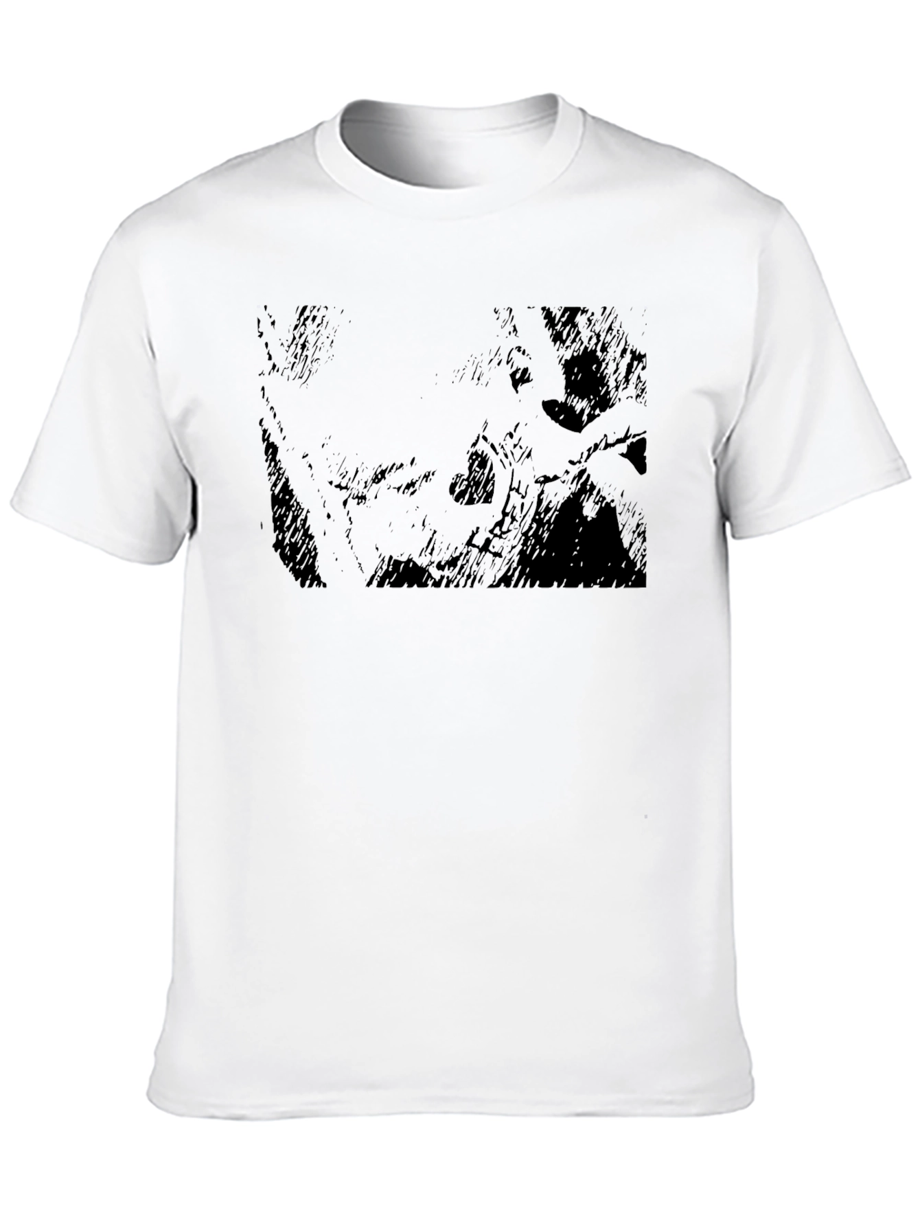 Black Men's Black Graphic Print T-Shirt view 10