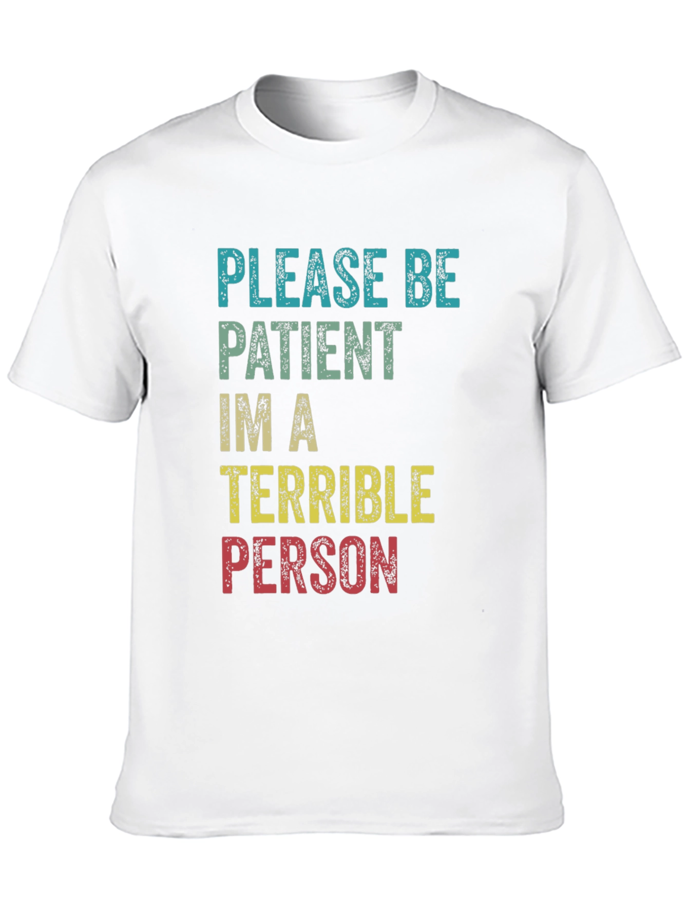 Black Please Be Patient Funny Graphic Tee view 10