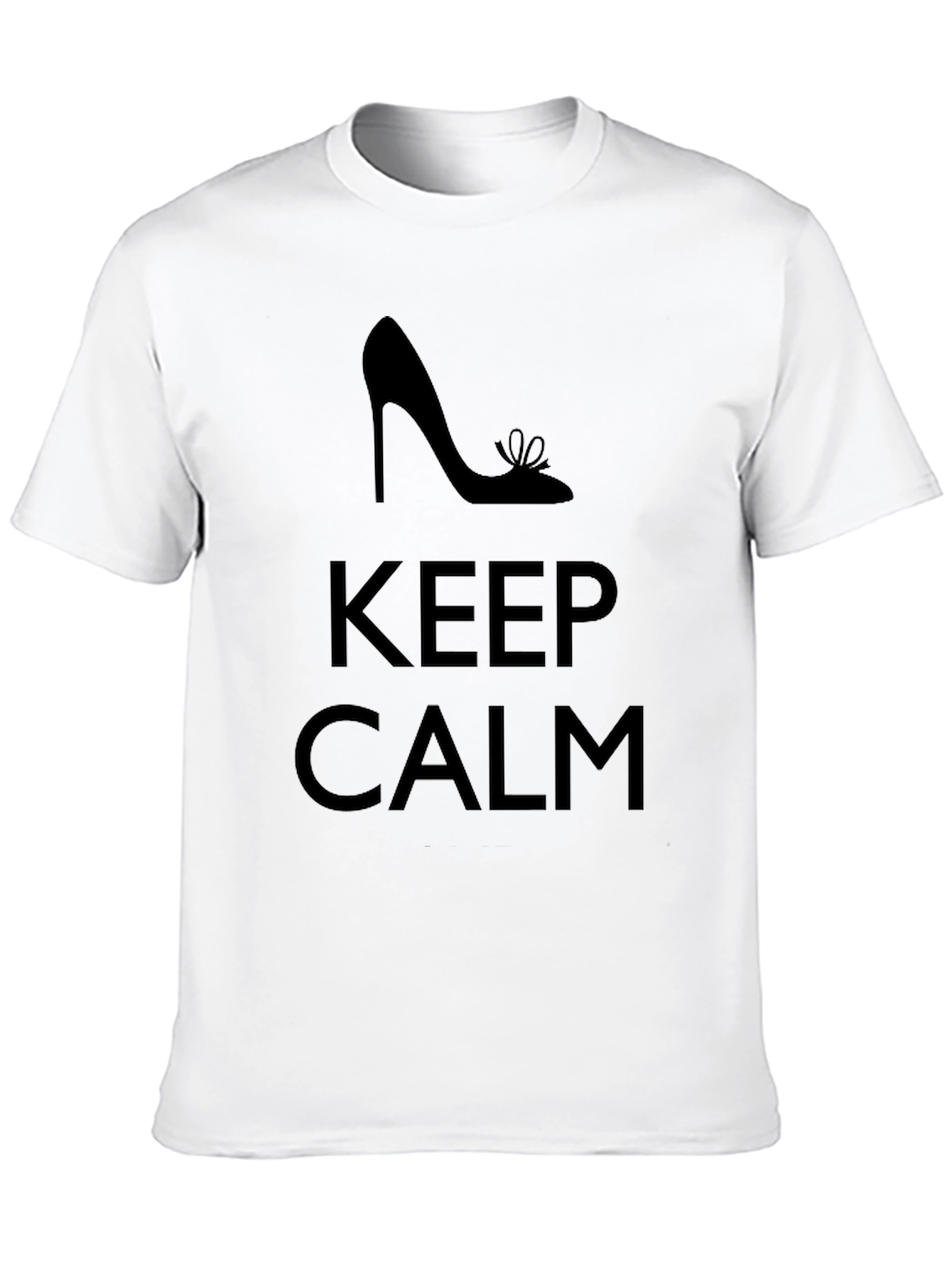 Black Keep Calm High Heel Graphic T-Shirt view 10