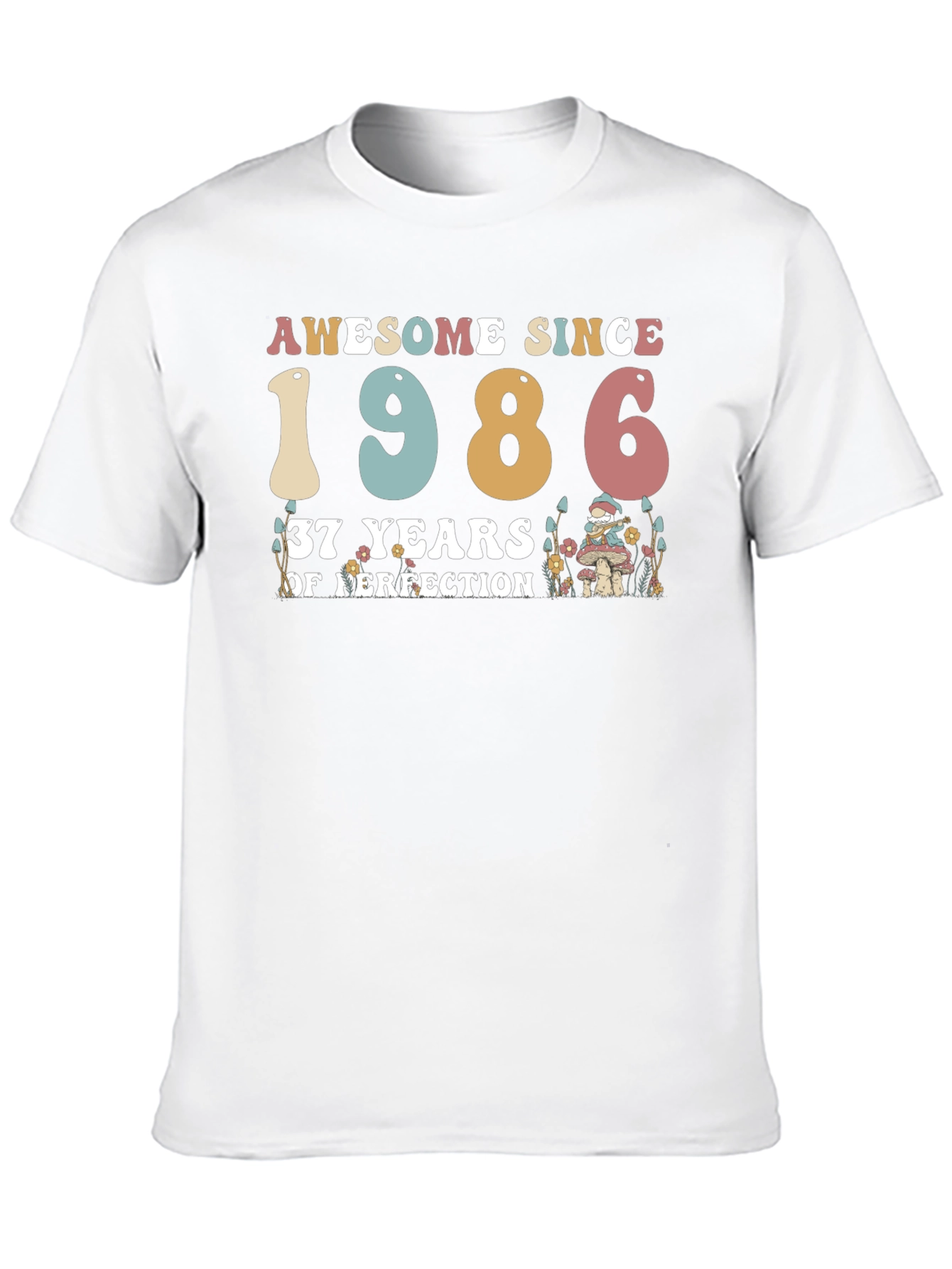 Black Awesome Since 1986 - 37th Birthday T-Shirt view 10