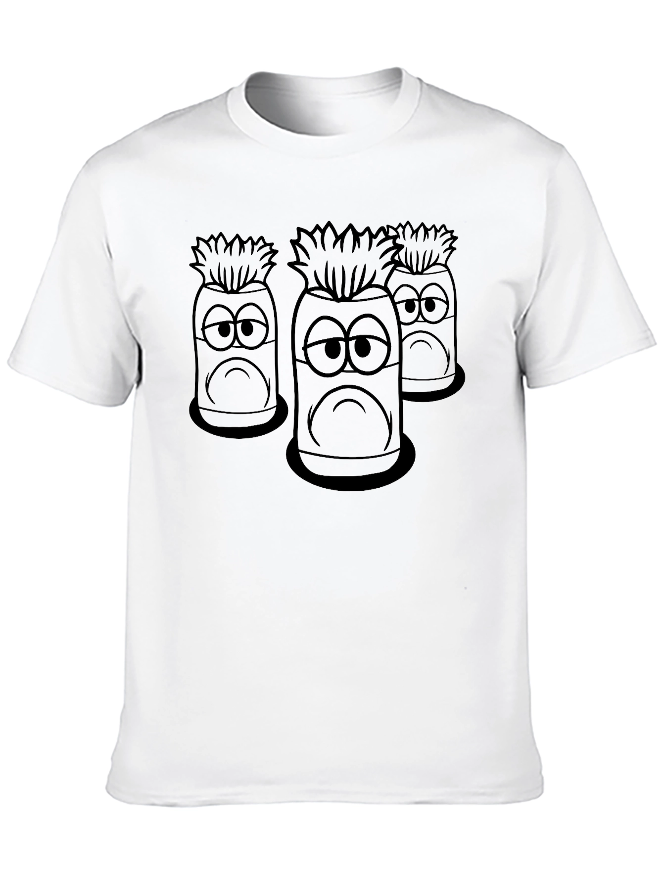 Black Sad Pineapple Graphic Tee - Black Cotton T-Shirt view 10