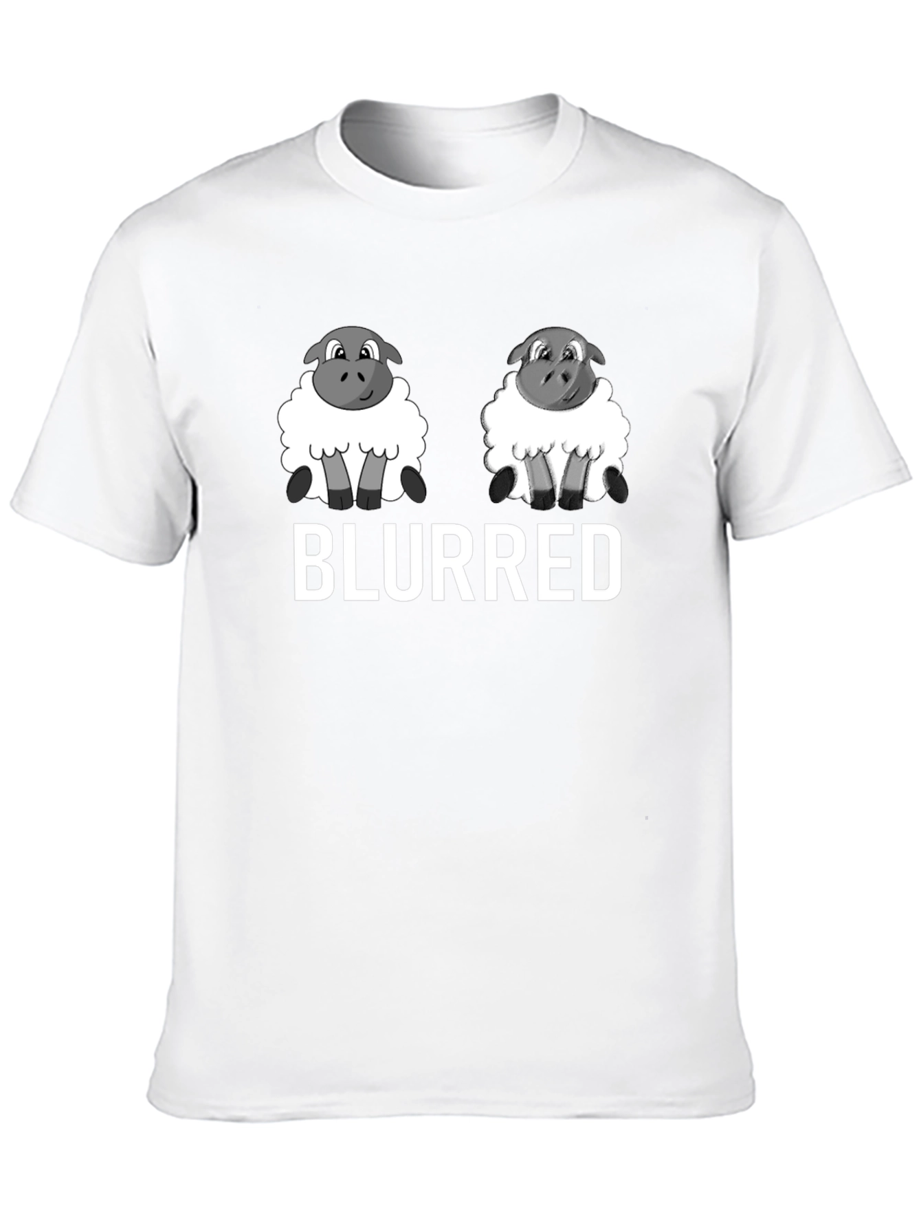 Black Blurred Sheep T-Shirt - Cute & Funny view 10