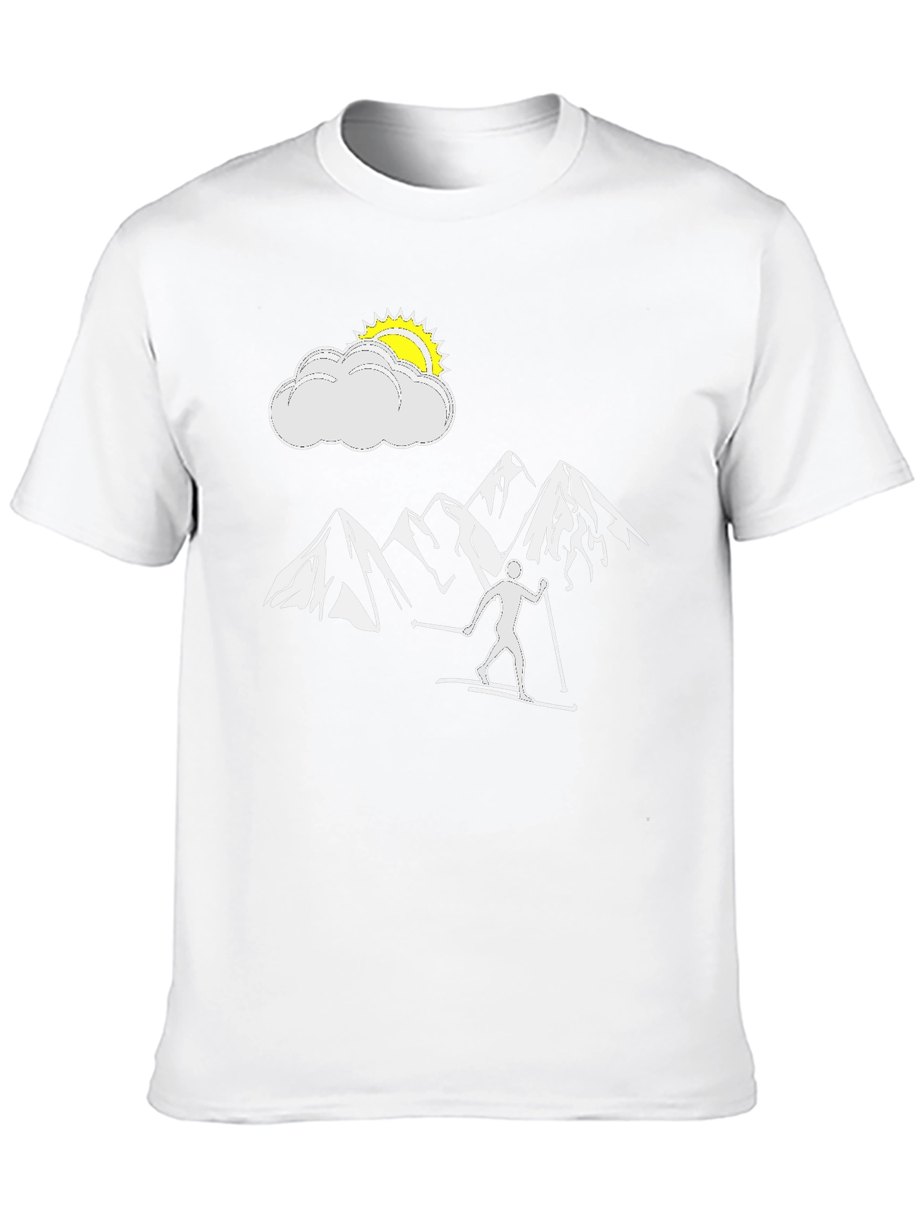Black Black Skiing Adventure T-Shirt view 10