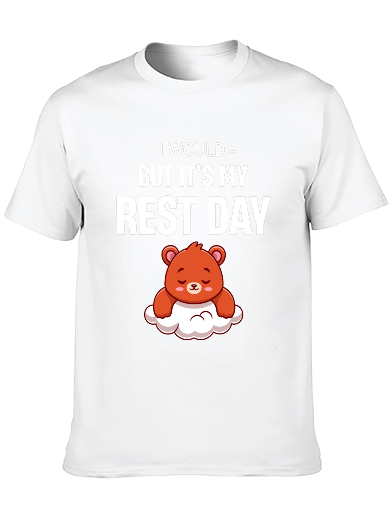 Black Rest Day T-Shirt - Cute Bear Graphic view 10