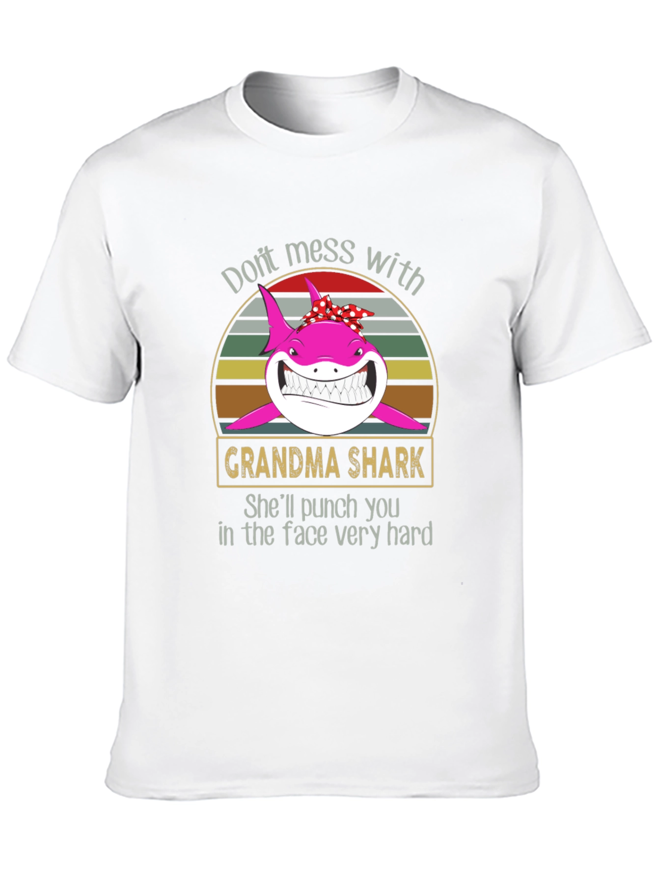 Black Grandma Shark Graphic T-Shirt view 10
