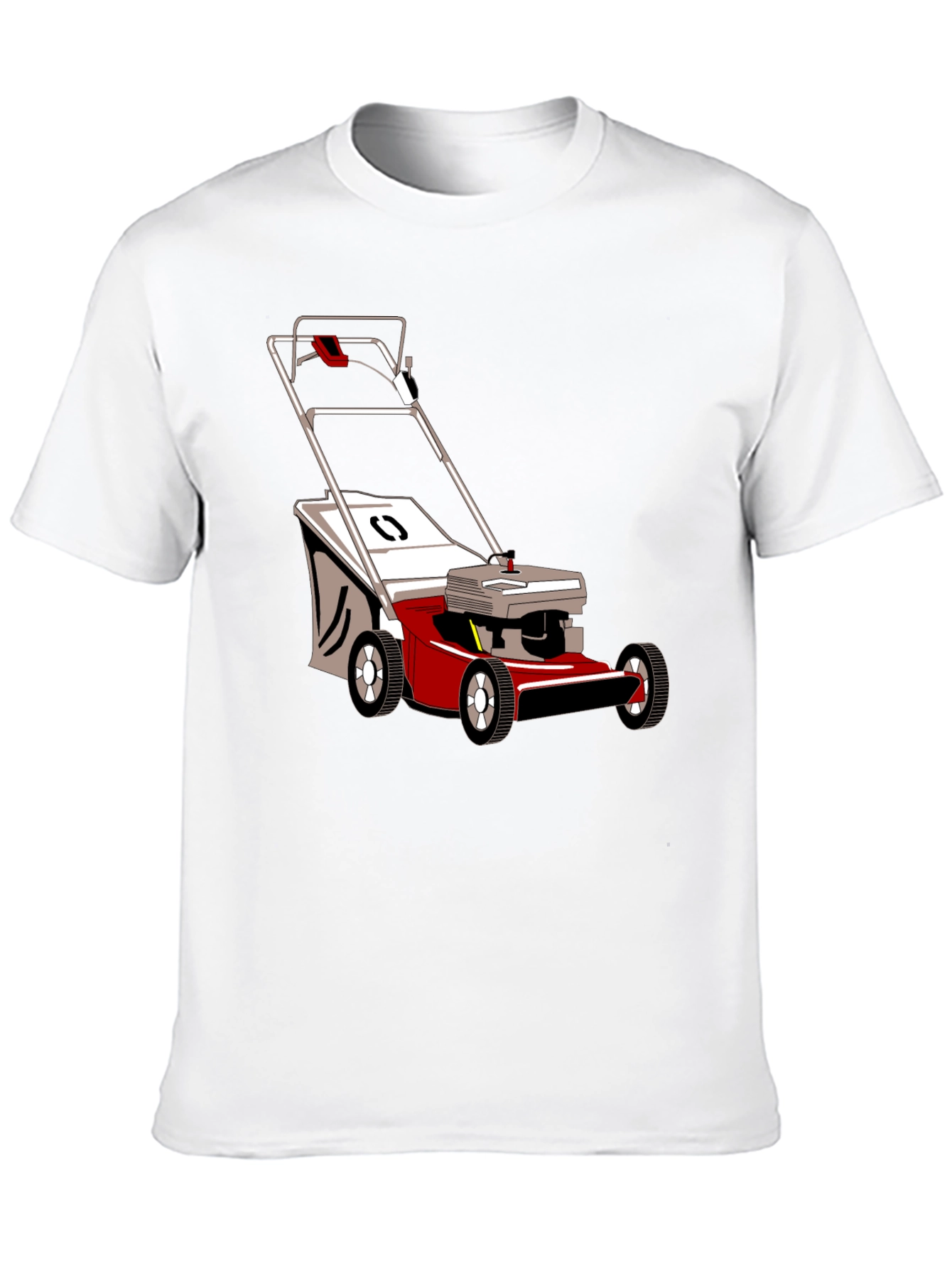 Black Lawnmower T-Shirt - Black Cotton Graphic Tee view 10