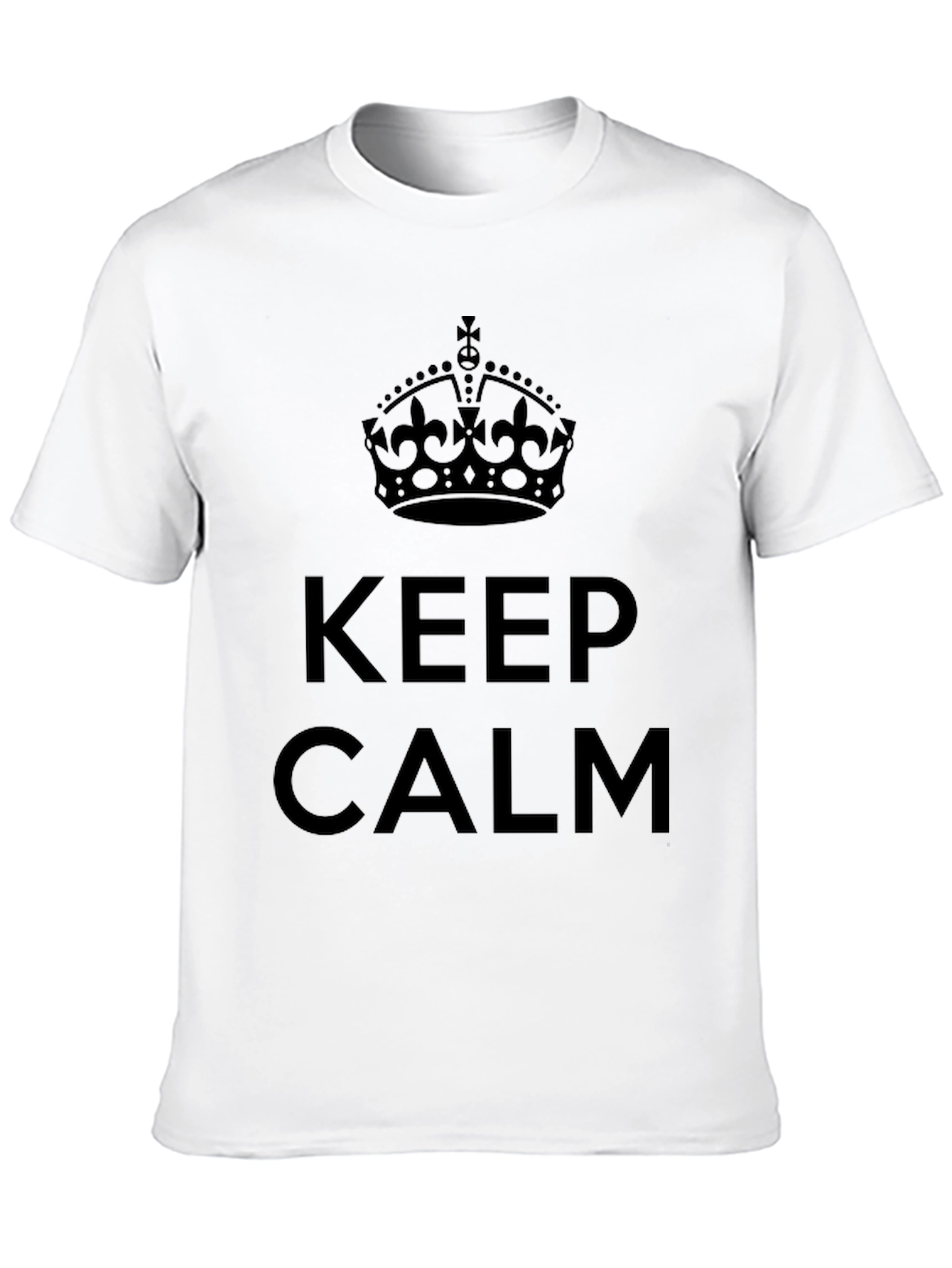 Black Keep Calm Black Graphic T-Shirt view 10