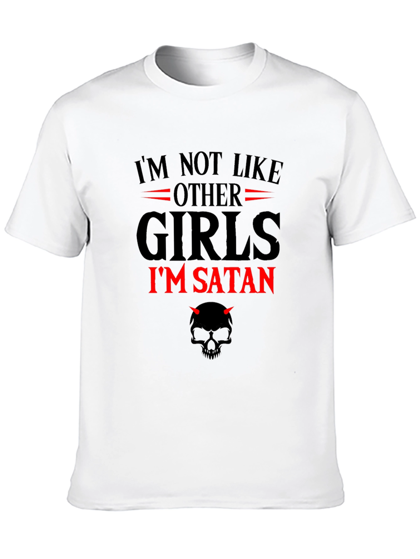 Black I'm Not Like Other Girls I'm Satan Graphic T-Shirt view 10