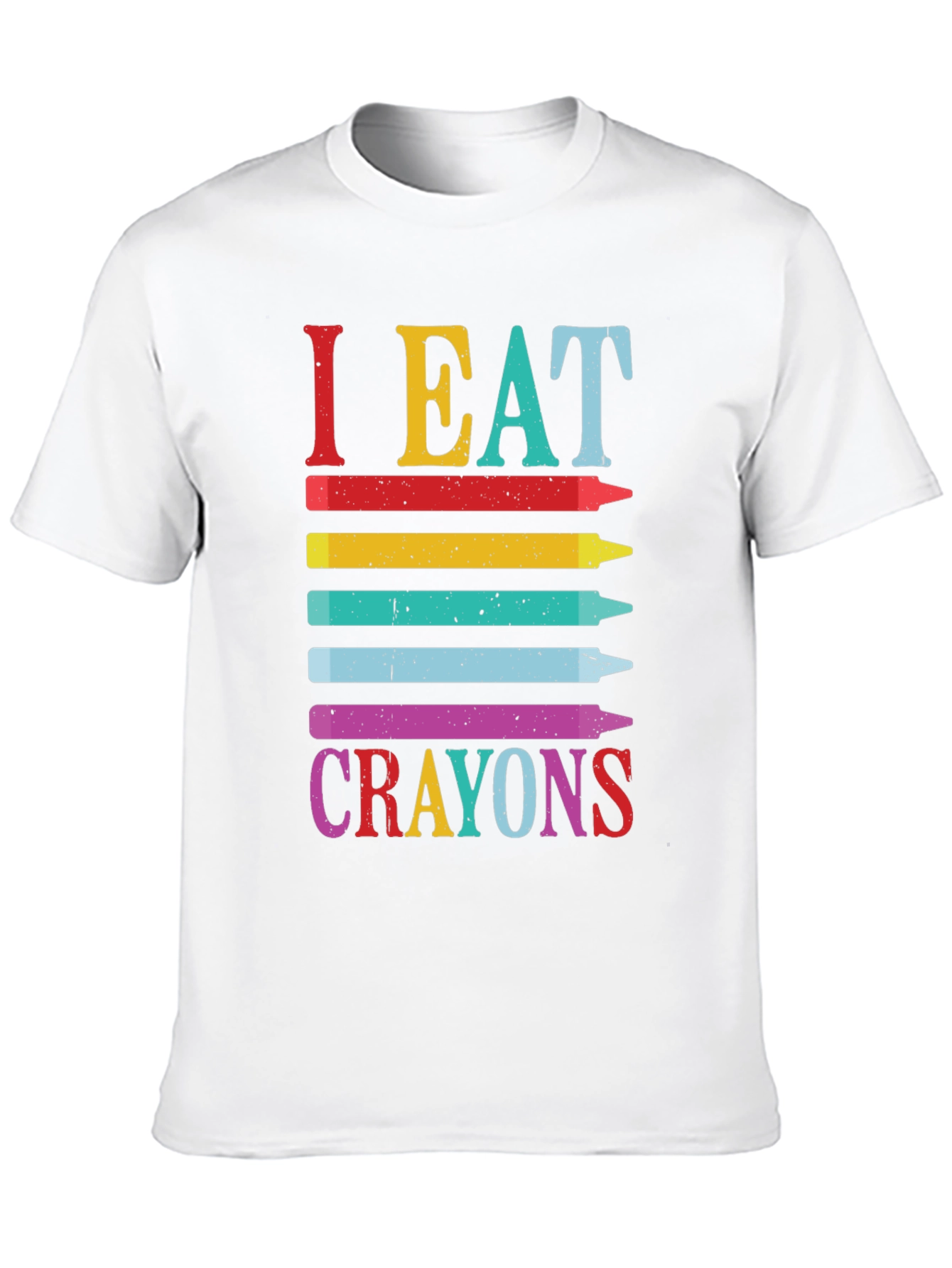 Black I Eat Crayons Graphic Tee - Funny Adult Humor Shirt view 10
