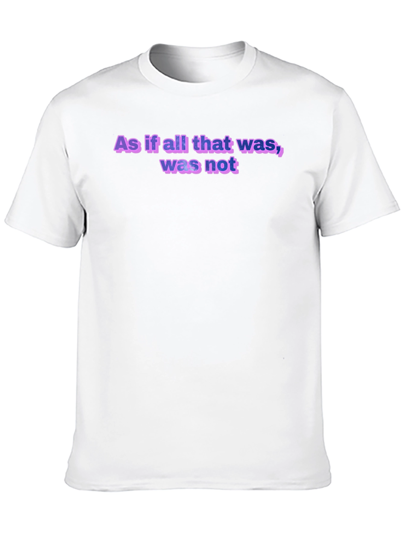 Black As If All That Was T-Shirt - Soft Cotton Crew Neck Tee view 10