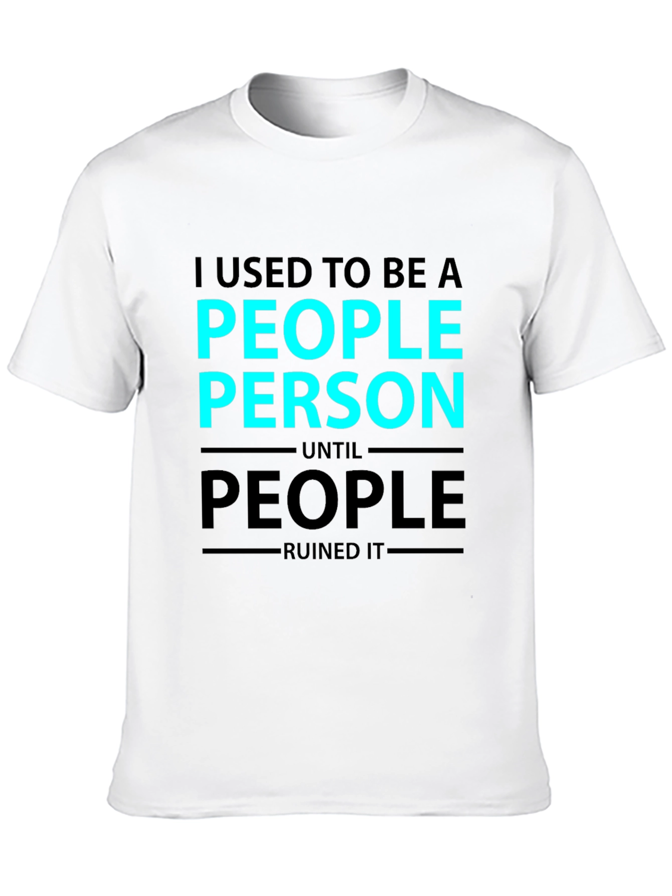 Black I Used To Be a People Person Graphic T-Shirt view 10