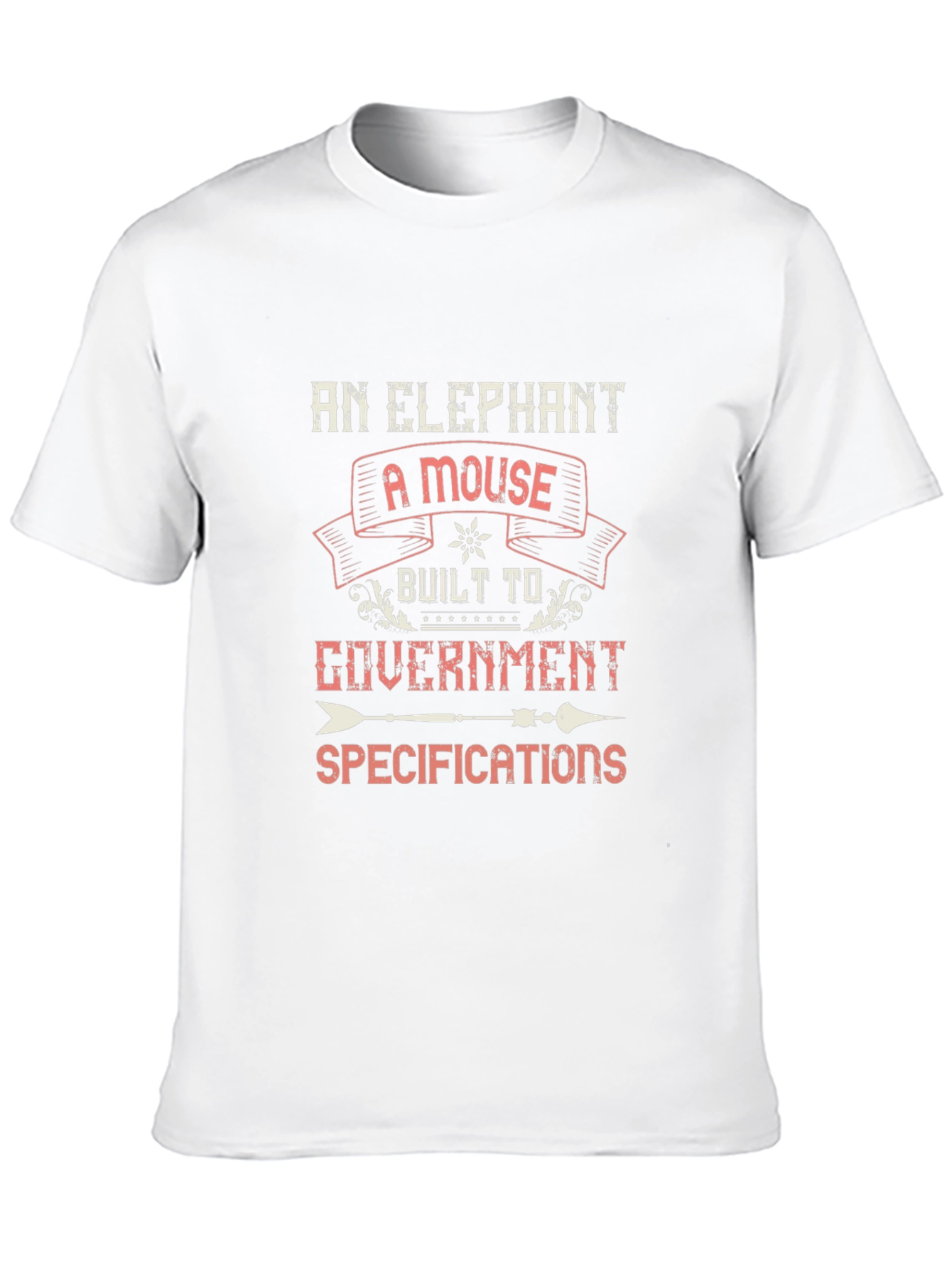 Black Elephant Mouse Government Specs T-Shirt view 10