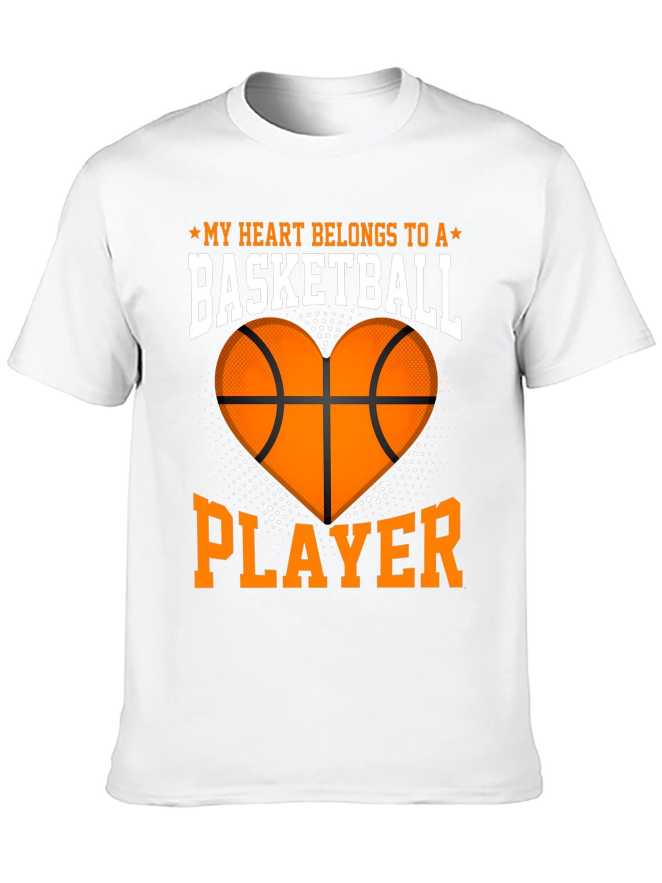 Black Basketball Lover's Heart T-Shirt view 10