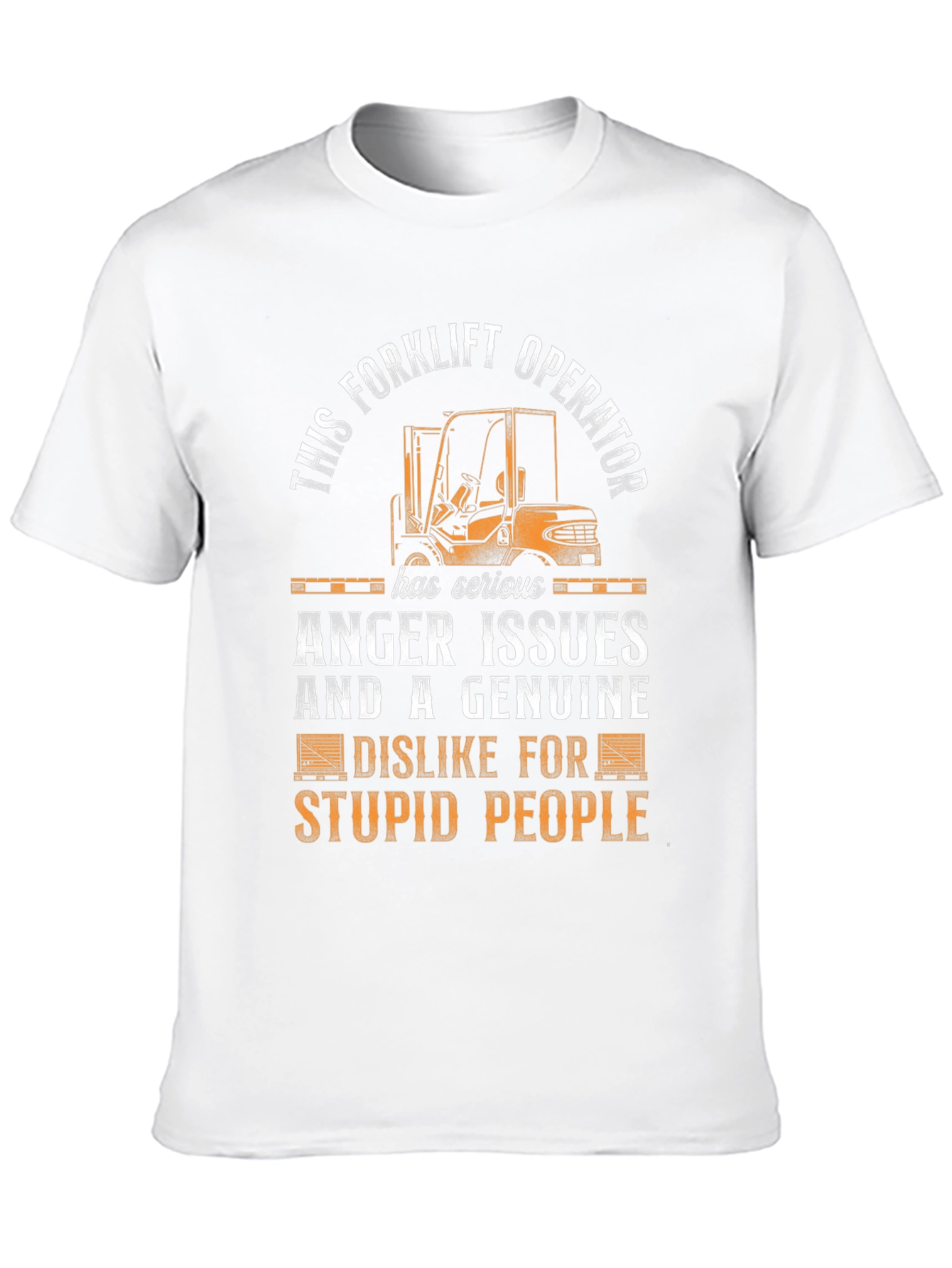Black Forklift Operator Anger Issues T-Shirt view 10