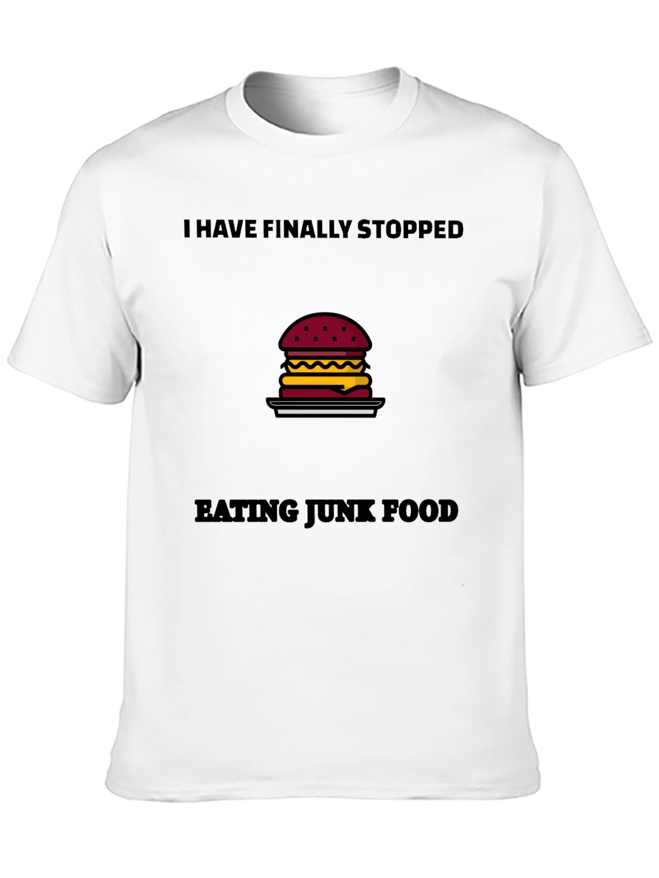 Black Funny Diet T-Shirt: I Have Finally Stopped Eating Junk Food view 10
