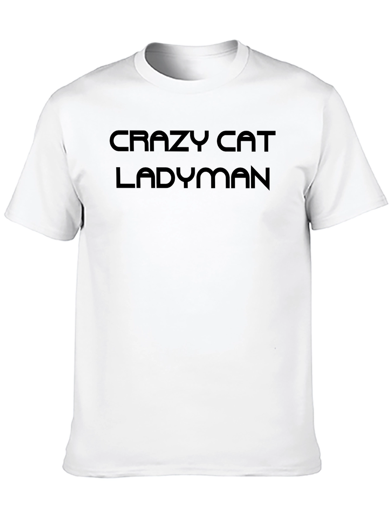 Black Crazy Cat Ladyman T-Shirt view 10