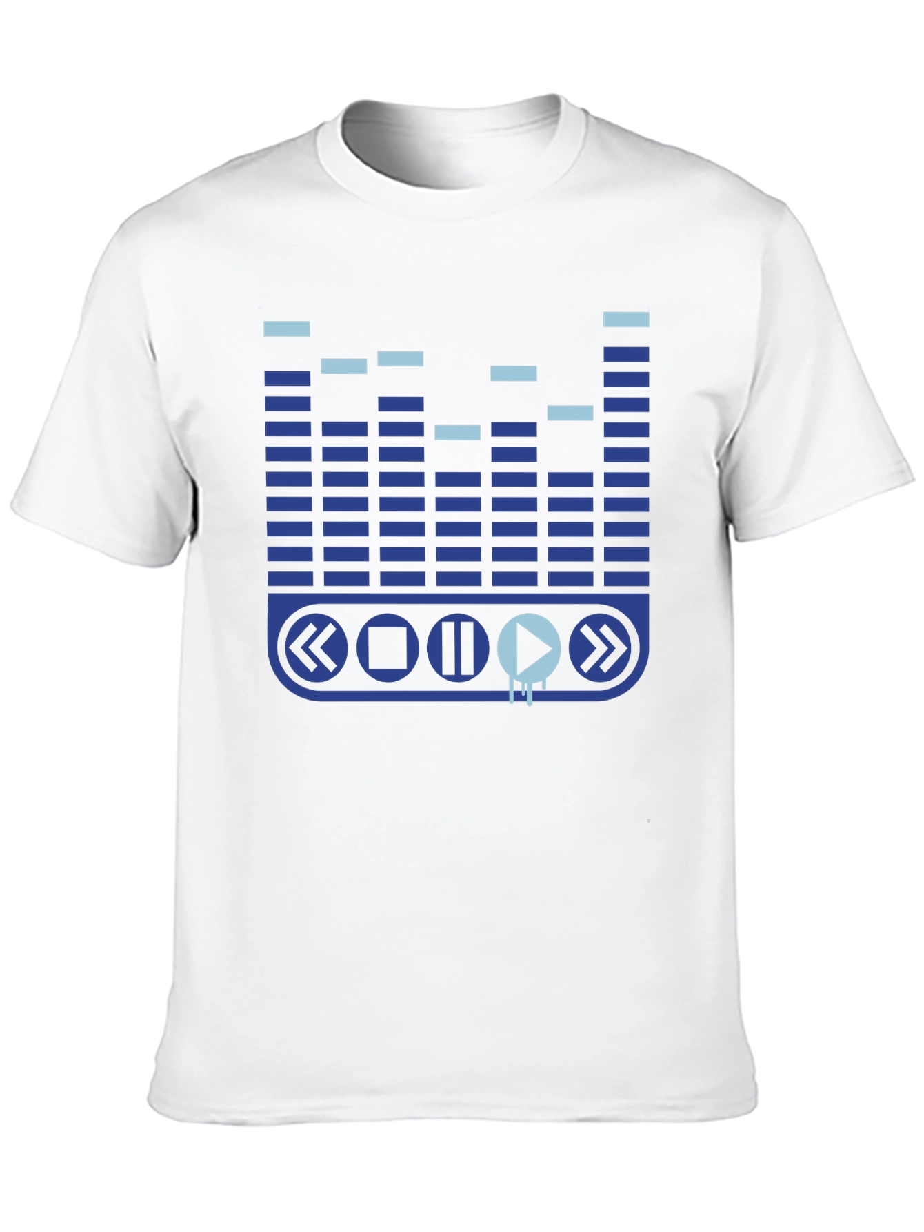 Black Music Equalizer Men's Graphic Tee view 10