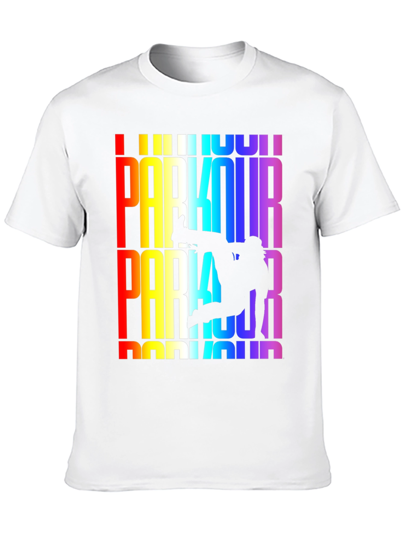 Black Rainbow Parkour Graphic Tee - Black view 10