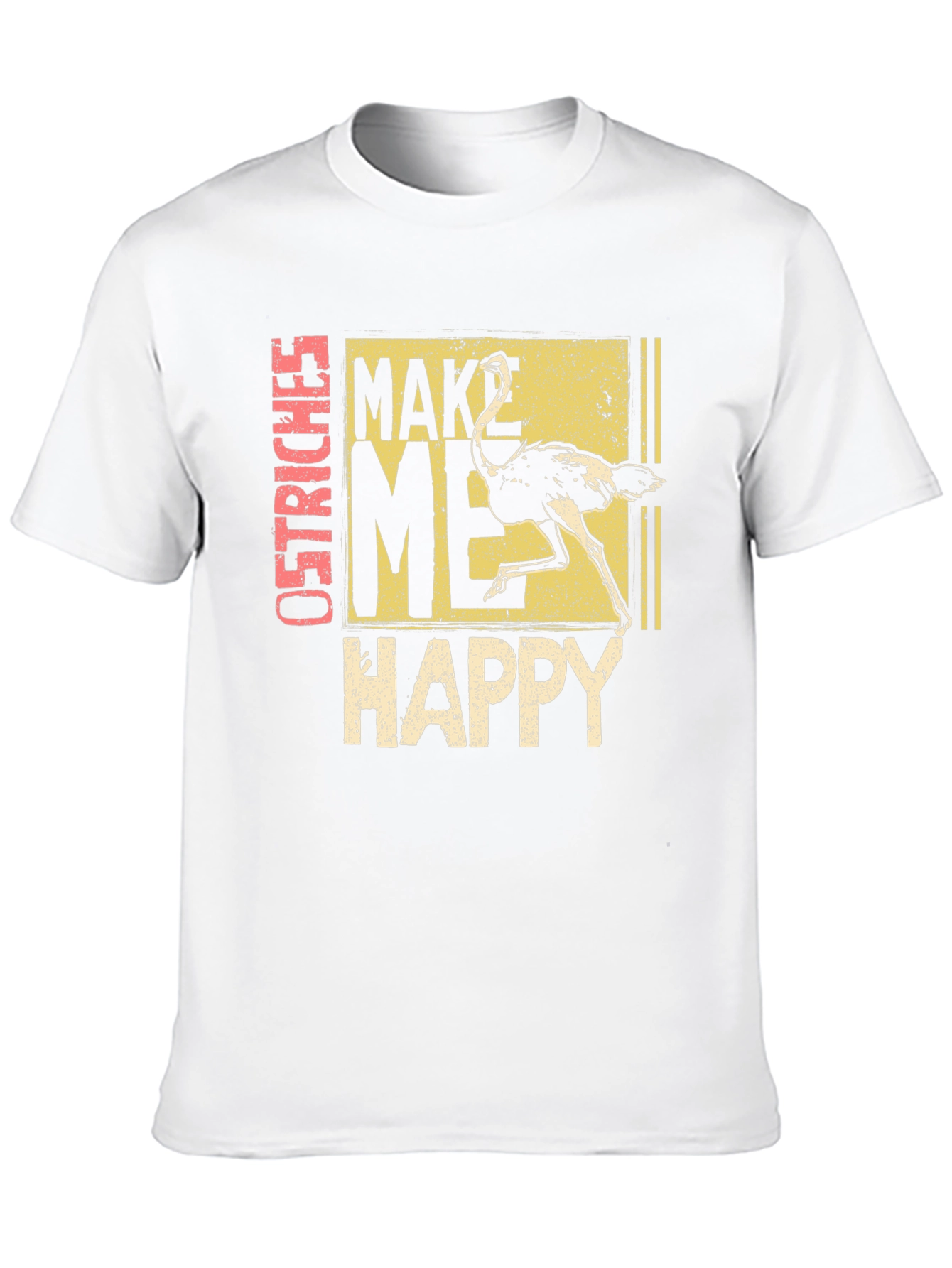Black Ostrich Make Me Happy Graphic T-Shirt - Black view 10