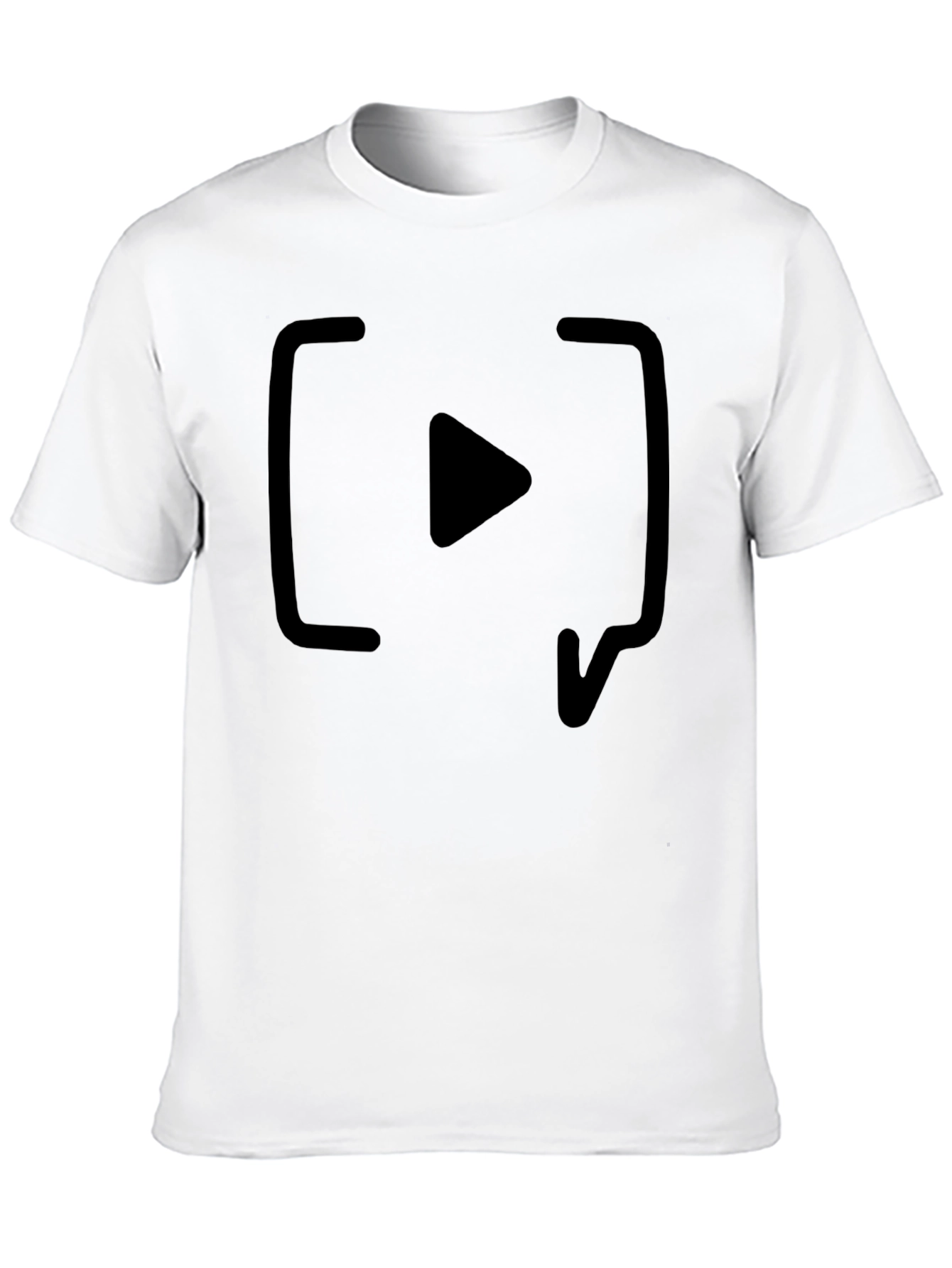 Black Play Icon Black T-Shirt - Stylish & Comfortable view 10
