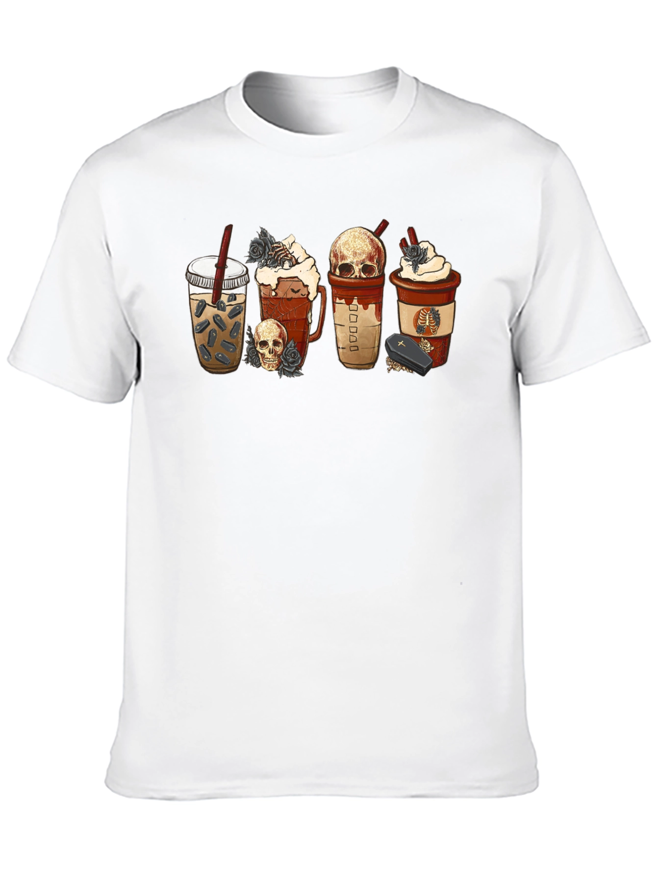 Black Gothic Coffee Lover T-Shirt view 10