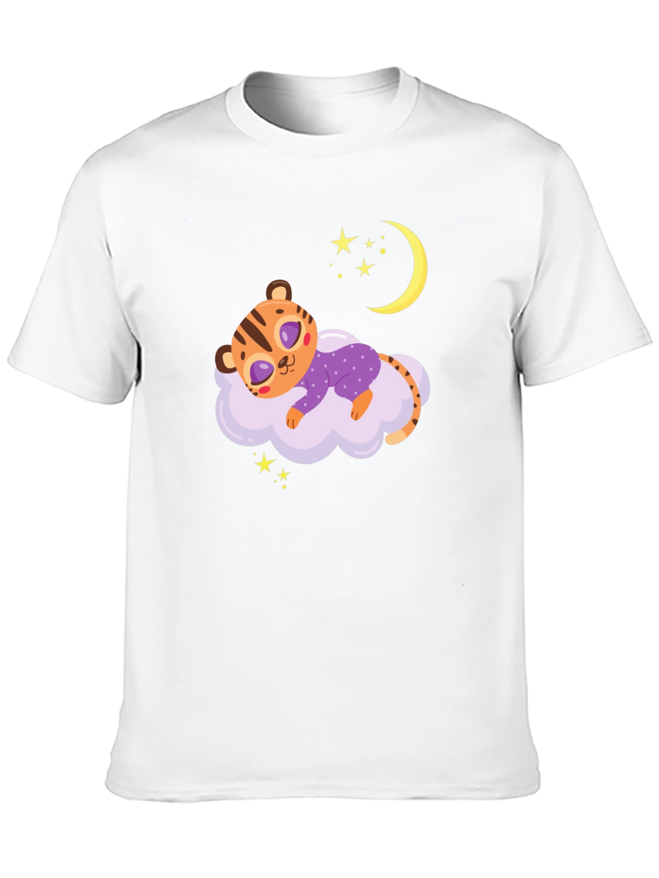 Black Cute Sleeping Tiger Tee view 10
