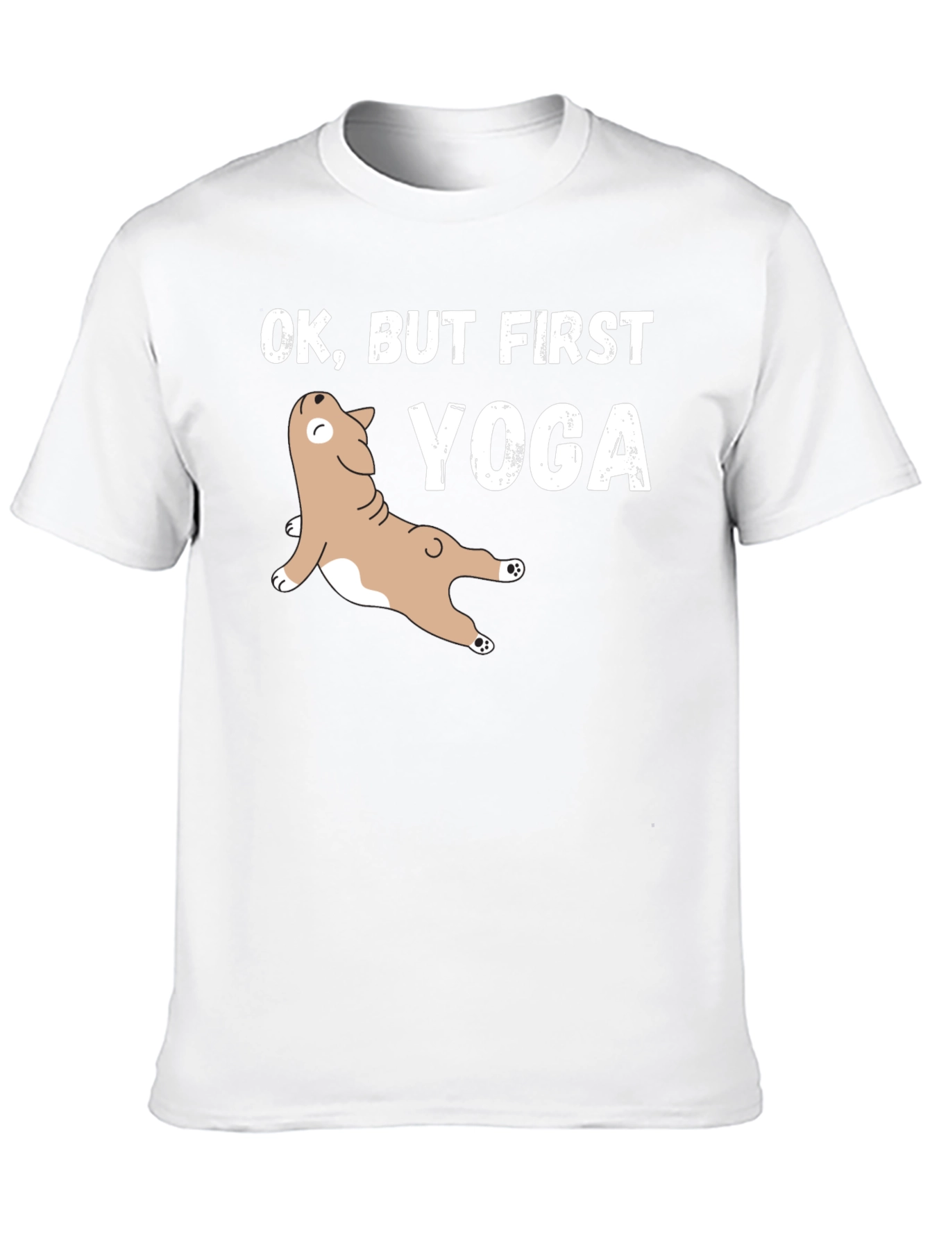 Black Yoga Dog Graphic Tee - Funny Workout Shirt view 10