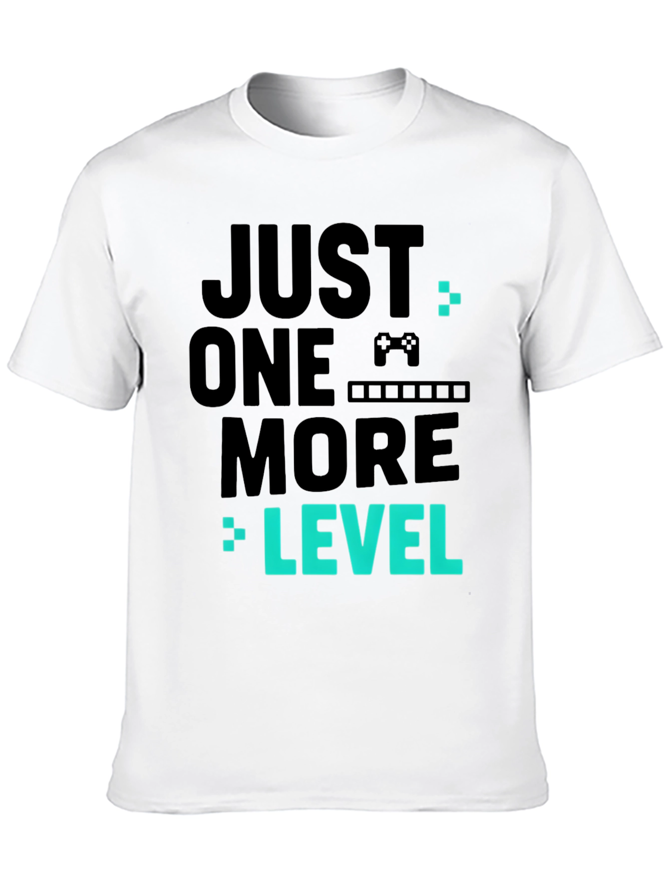 Black Just One More Level Black Gaming T-Shirt view 10