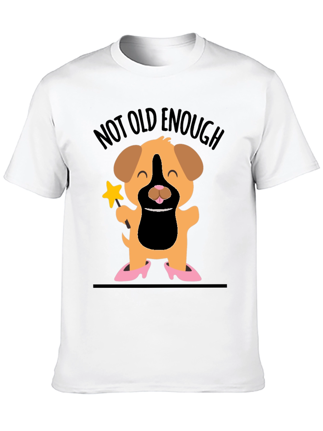 Black Not Old Enough Graphic Tee view 10
