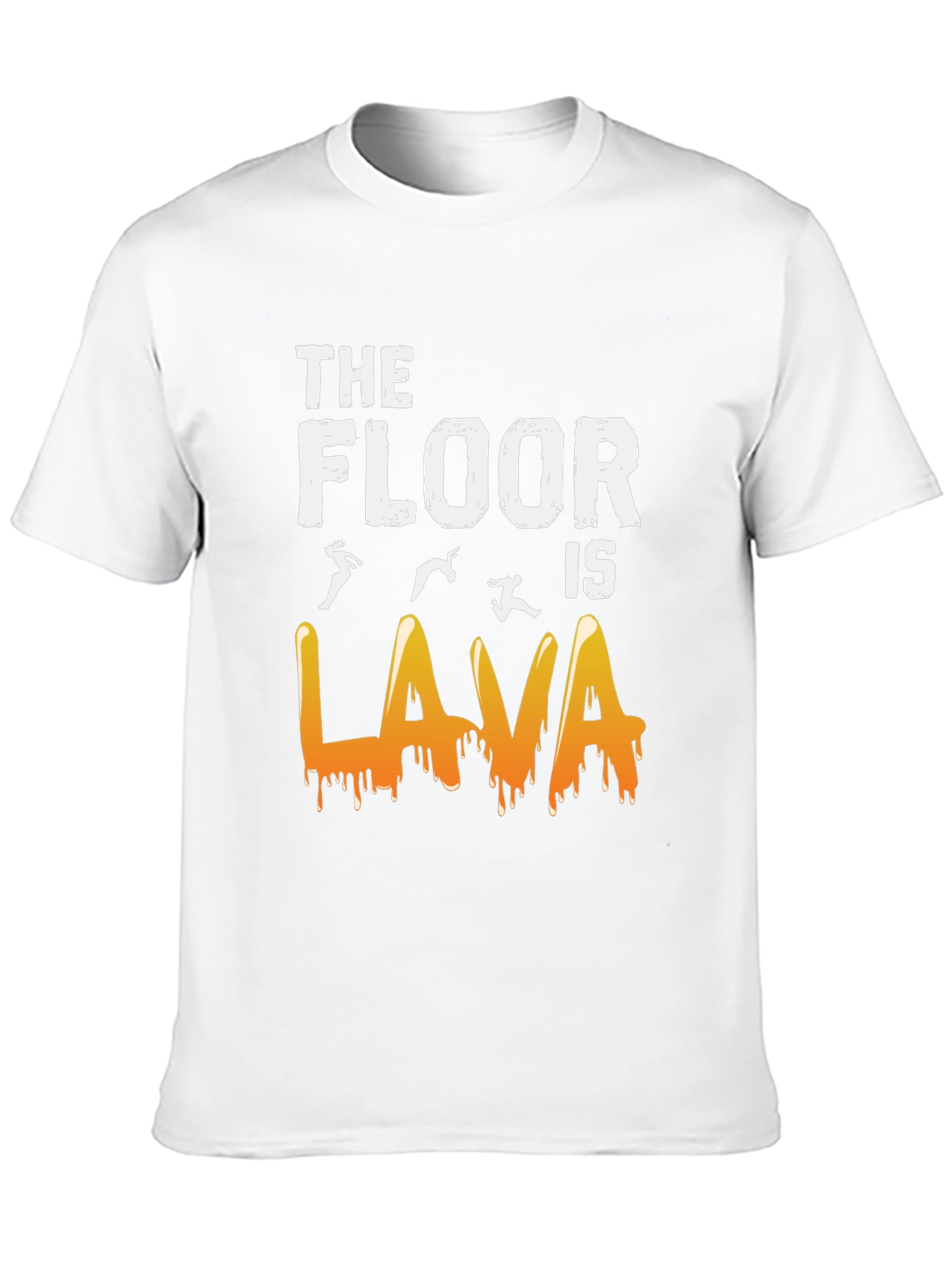 Black The Floor is Lava Graphic Tee - Fun Novelty T-Shirt view 10