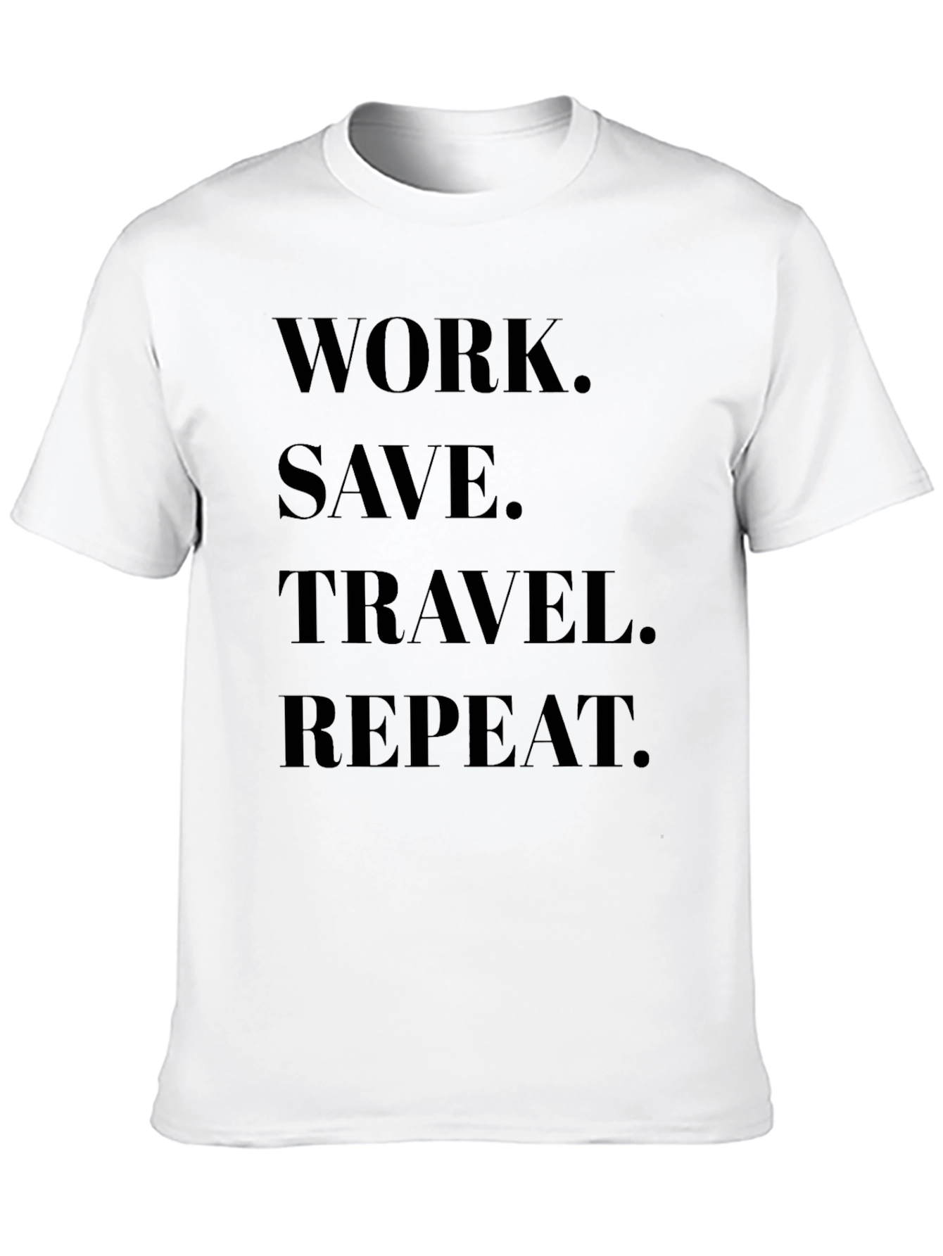 Black Work Save Travel Repeat Black Graphic Tee view 10