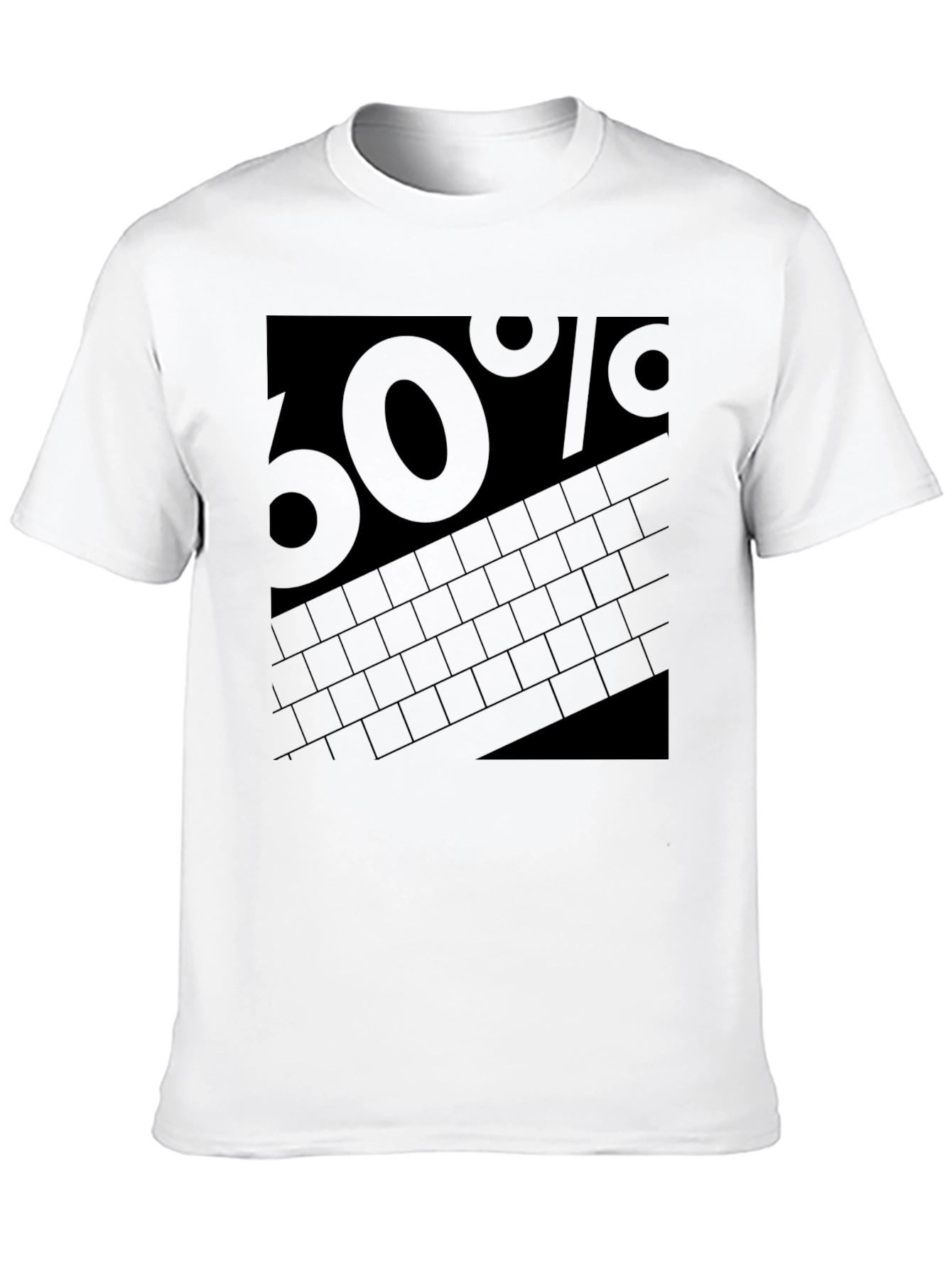 Black Men's Black "60%" Graphic T-Shirt view 10
