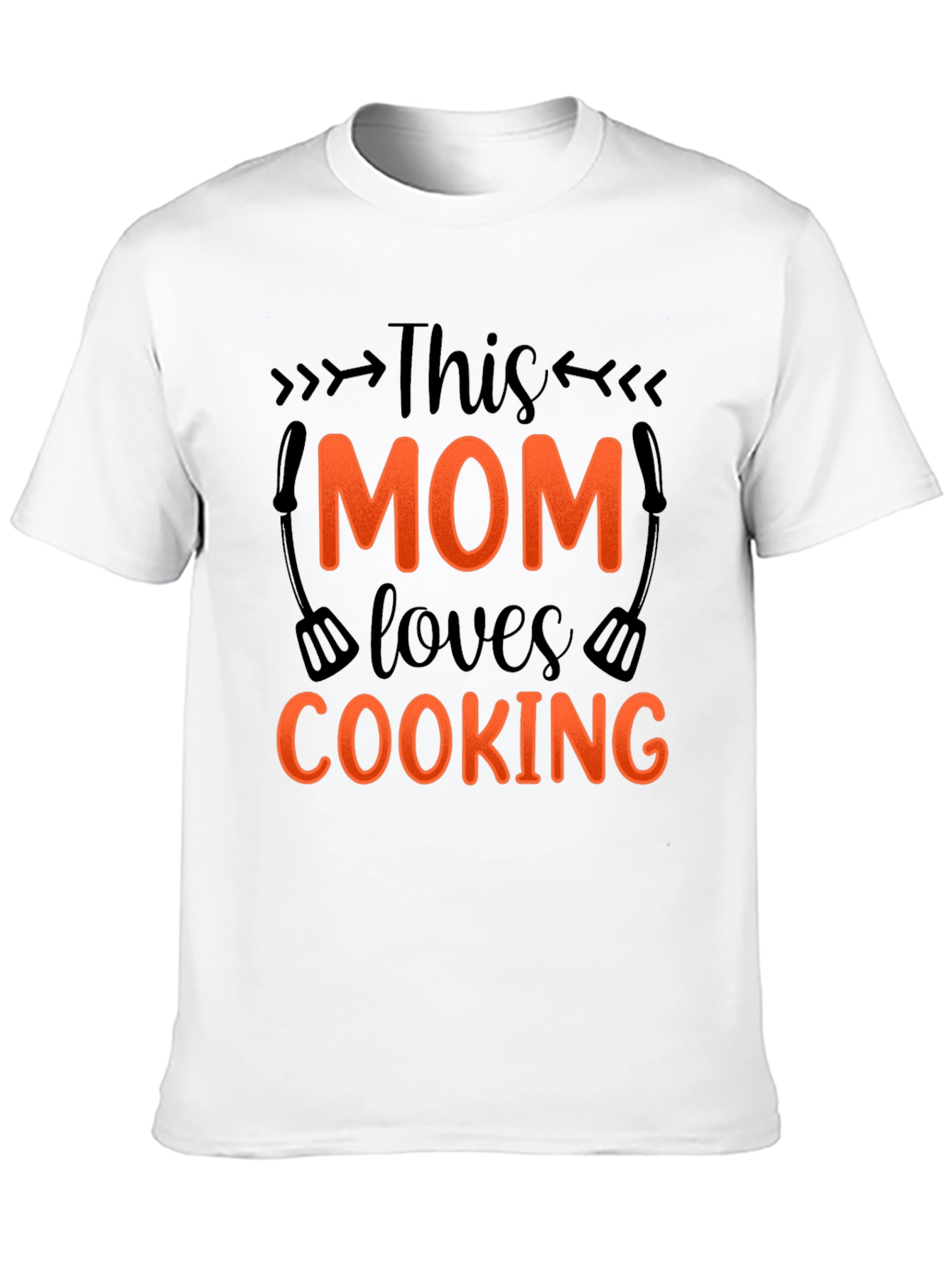 Black This Mom Loves Cooking - Graphic T-Shirt view 10