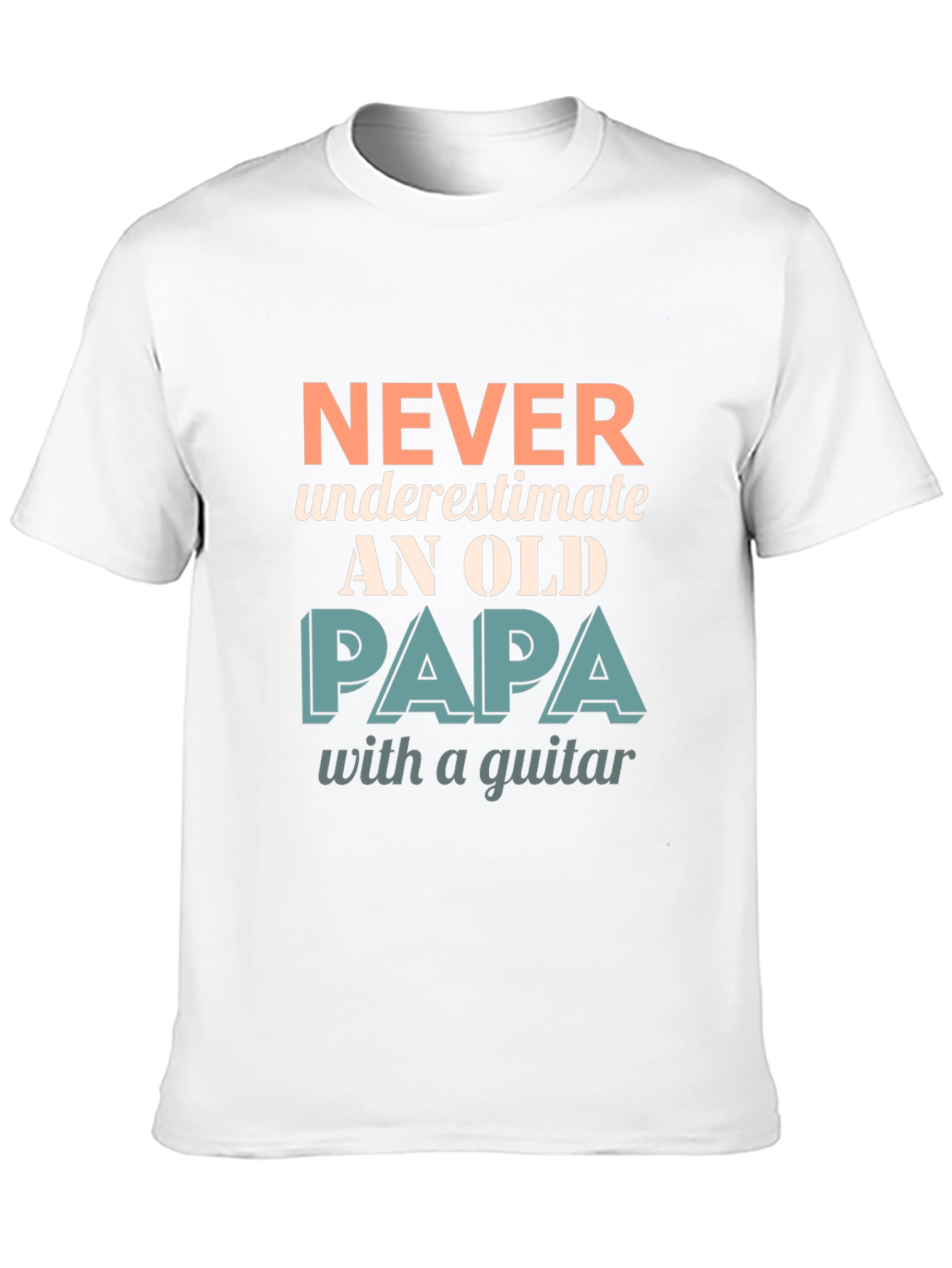 Black Never Underestimate Old Papa with a Guitar T-Shirt view 10