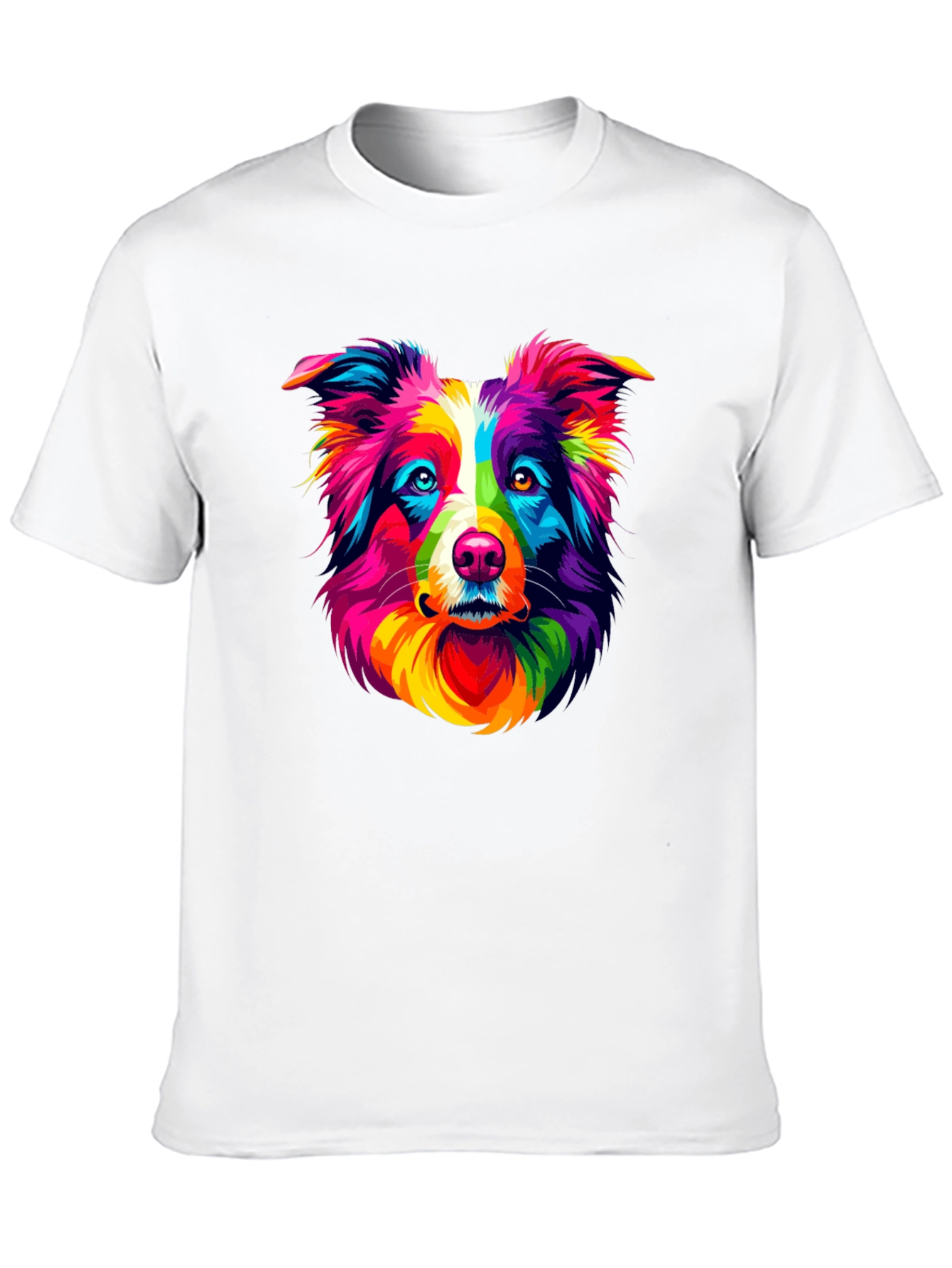 Black Colorful Dog Graphic Tee - Bold Pet Lover T-Shirt view 10