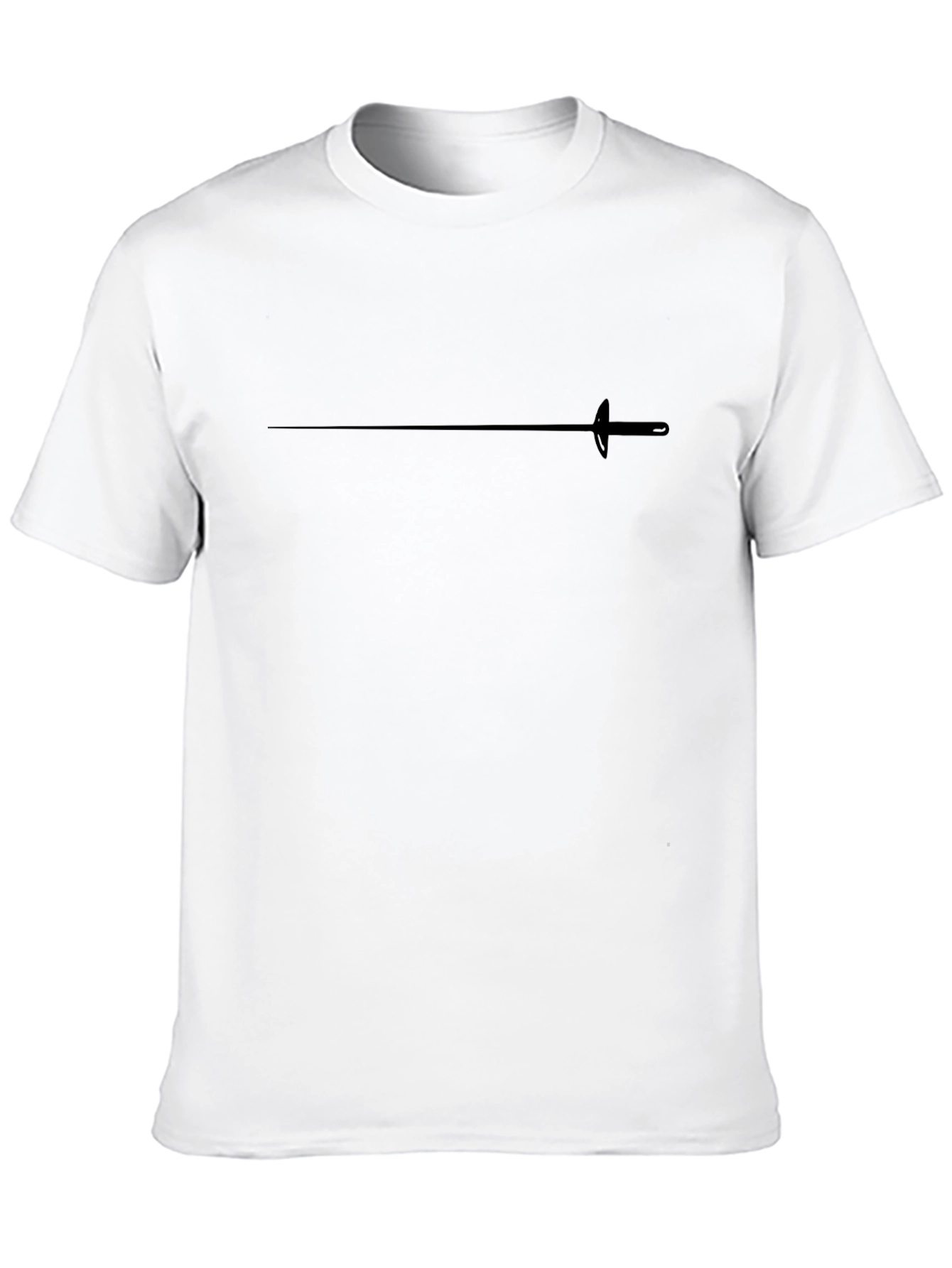 Black Fencing Foil Black T-Shirt Minimalist Design view 10