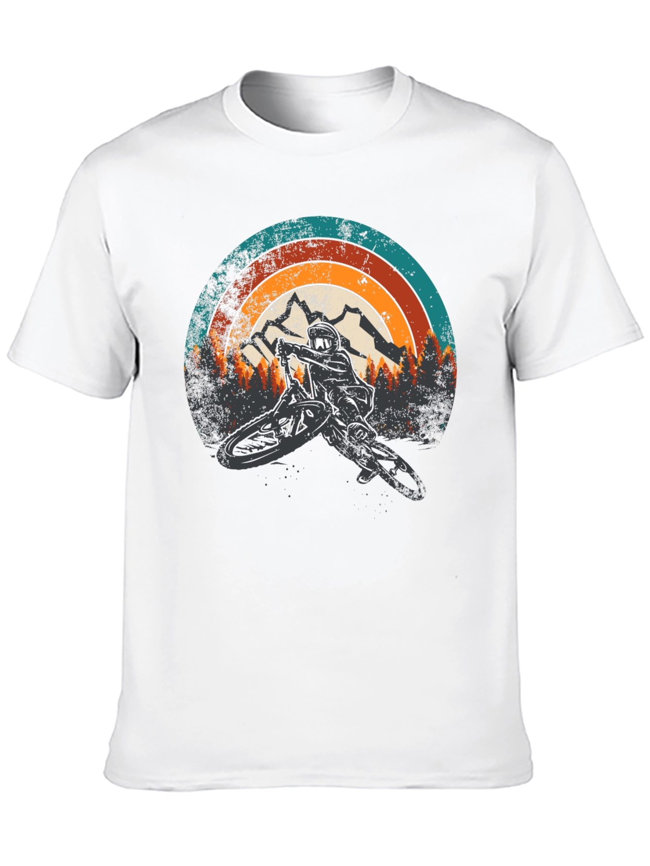 Black Mountain Biker Retro Graphic Tee view 10