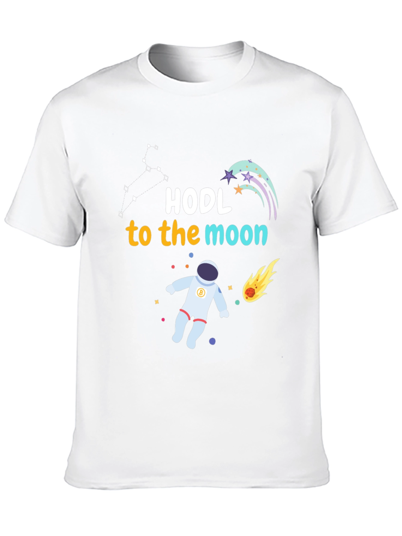 Black HODL to the Moon Graphic Tee - Crypto Astronaut view 10