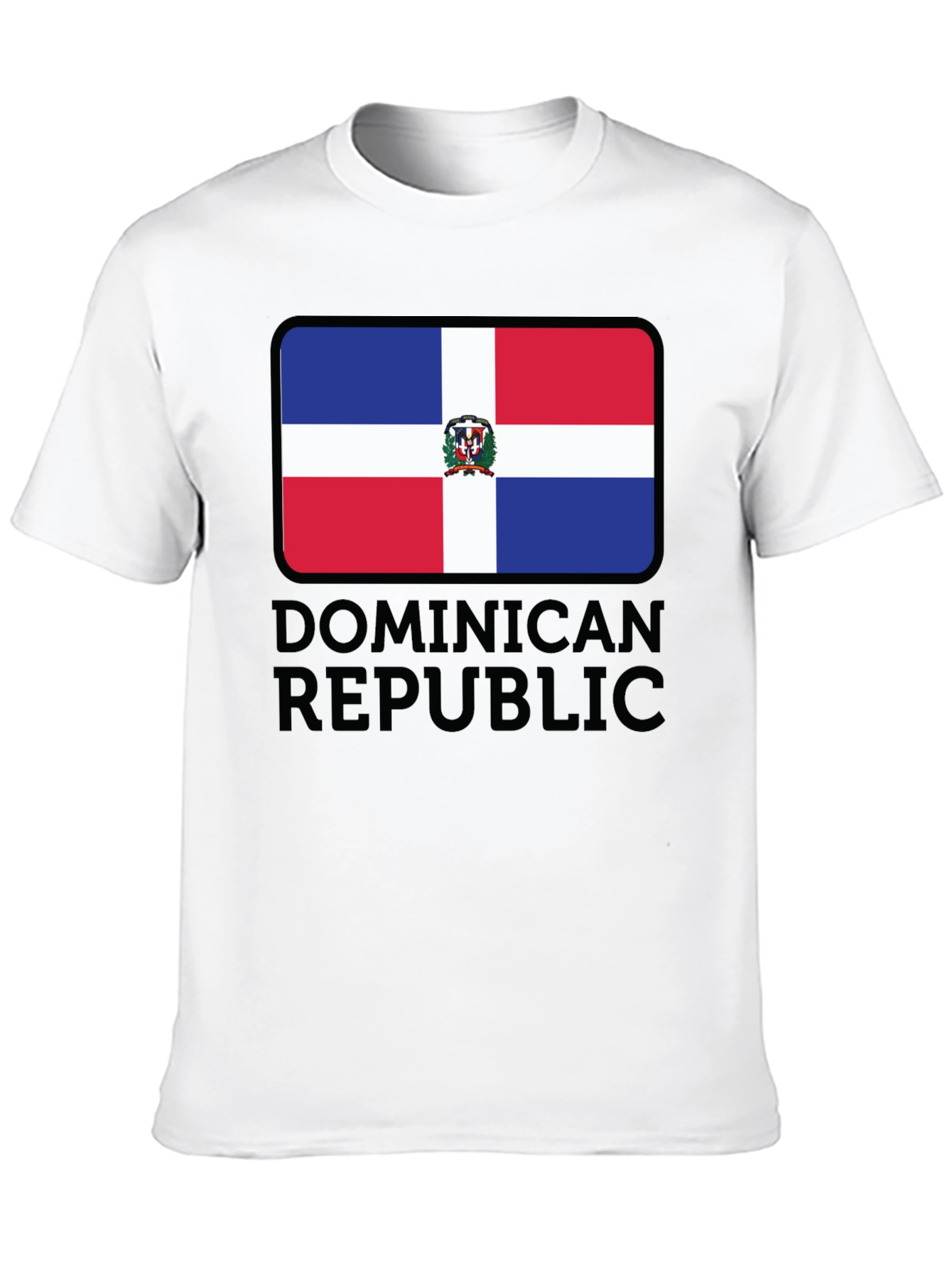 Black Dominican Republic Flag T-Shirt view 10