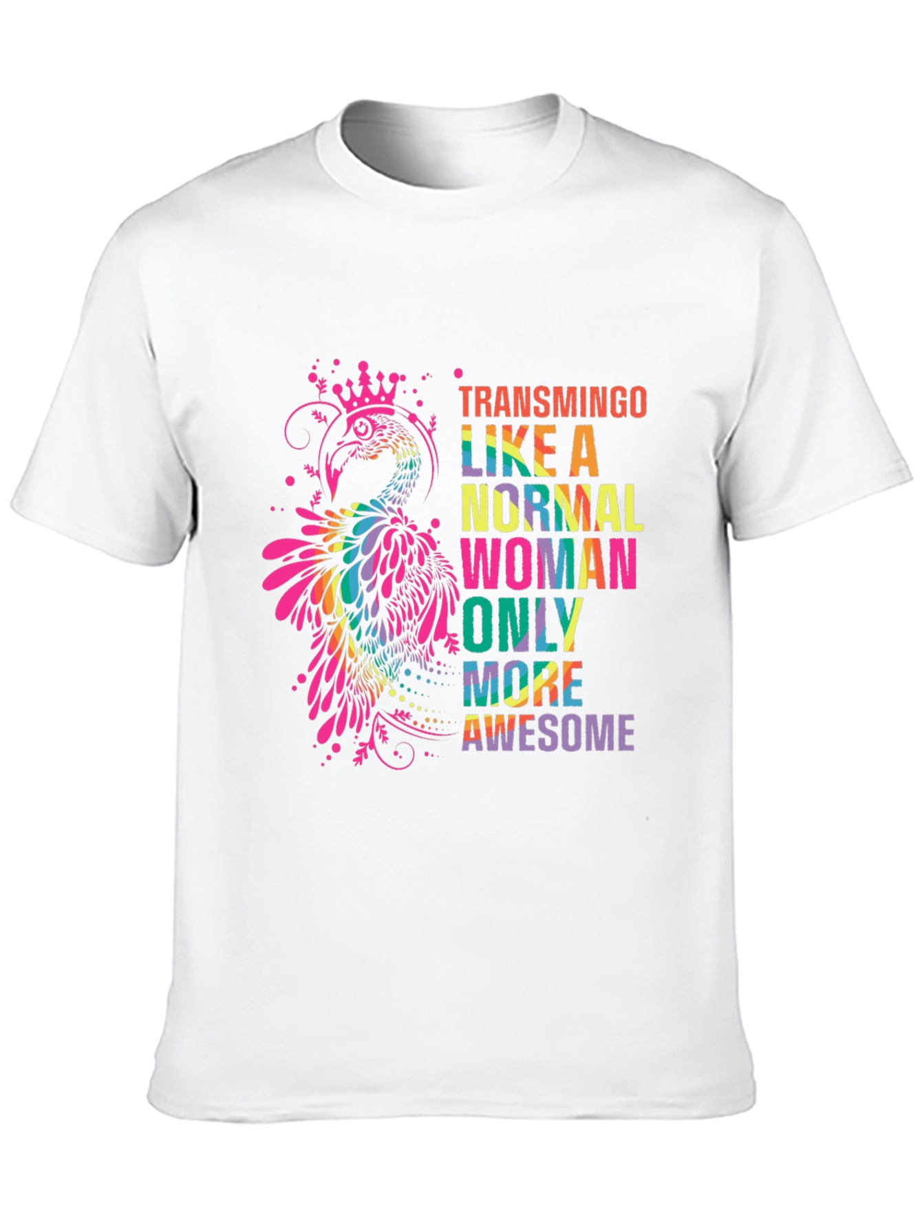 Black Transmingo Colorful Graphic T-Shirt view 10