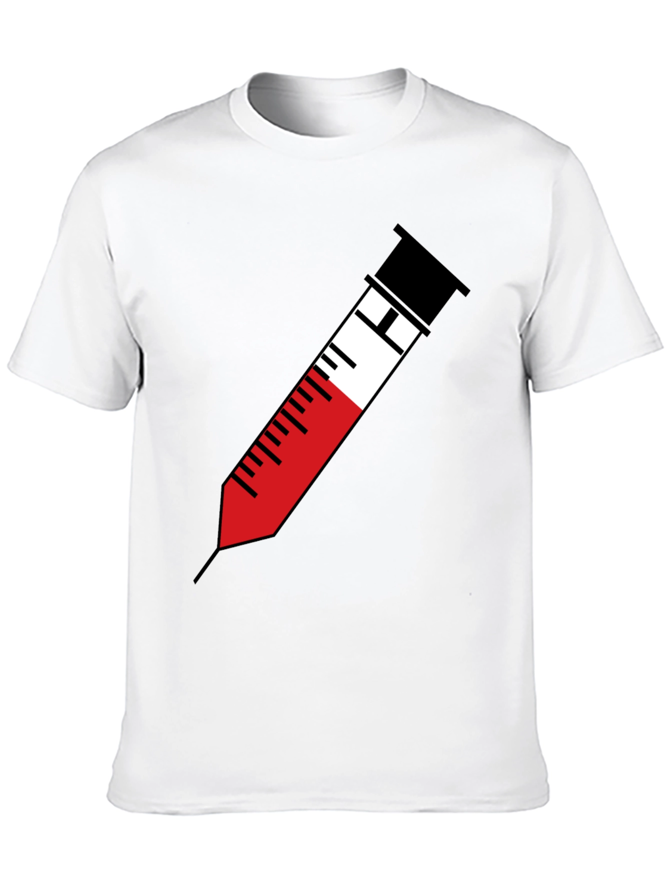 Black Syringe Graphic Tee - Bold Medical Humor T-Shirt view 10
