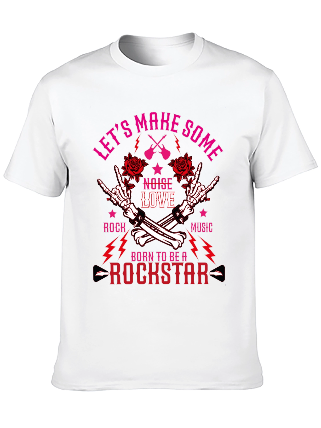 Black Born to be a Rockstar T-Shirt view 10