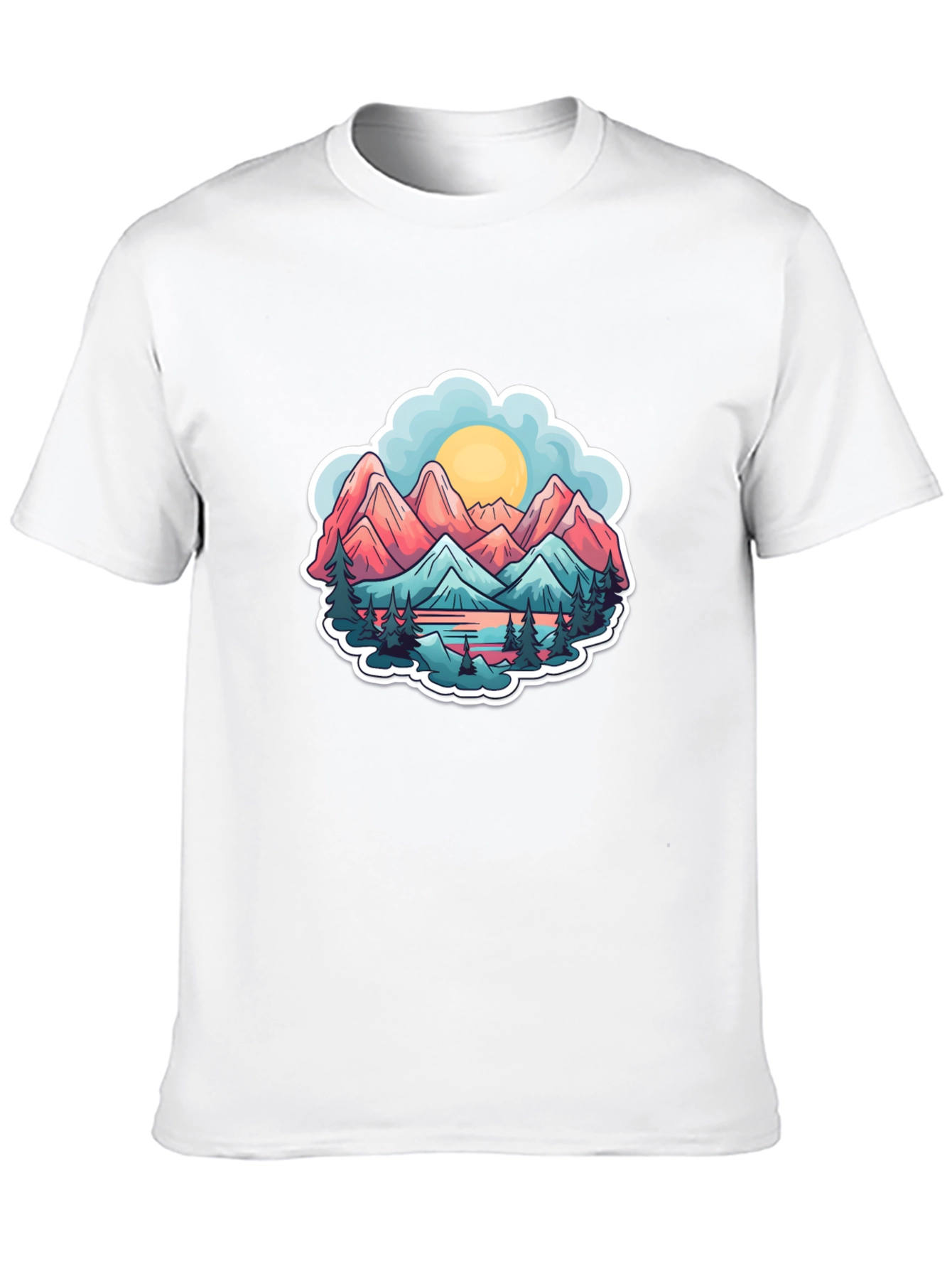 Black Mountain Scene Graphic T-Shirt view 10